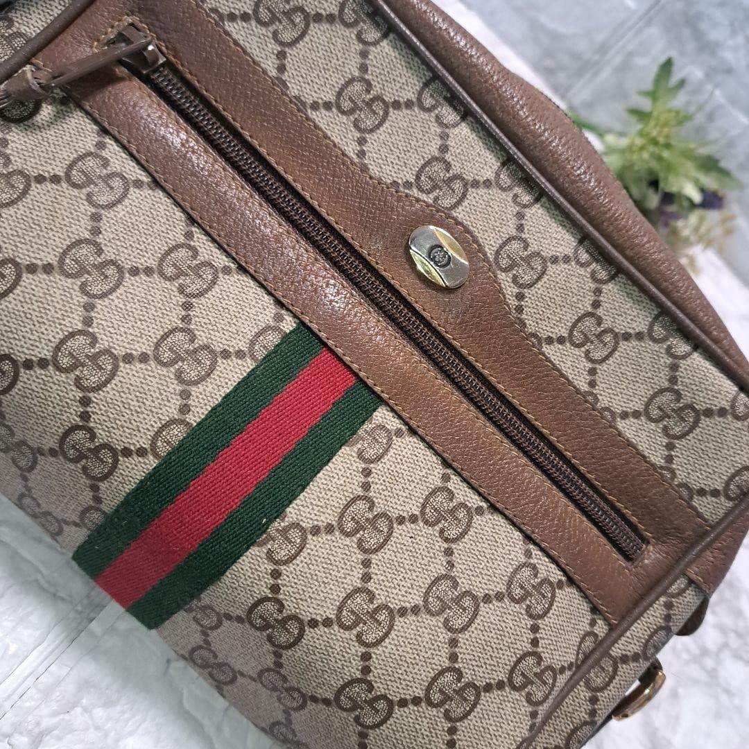 GUCCI 56·02·004 Sherry Line GG Supreme Shoulder Bag Vintage Italy thumbnail 17