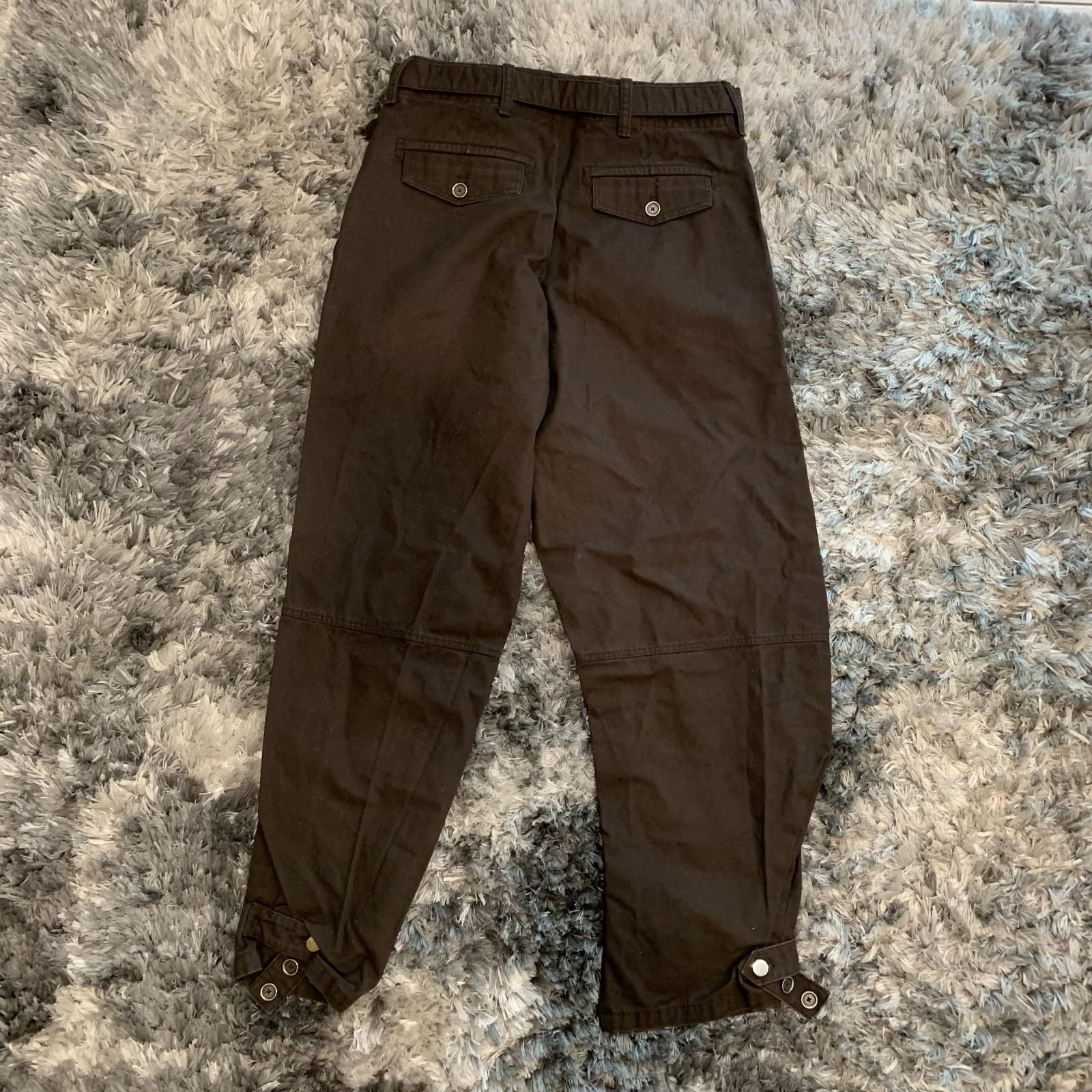 Zara SRPLS cargo Brown/Chocolate pants. Buttons, belts attached Size 31 No.4649 thumbnail 6