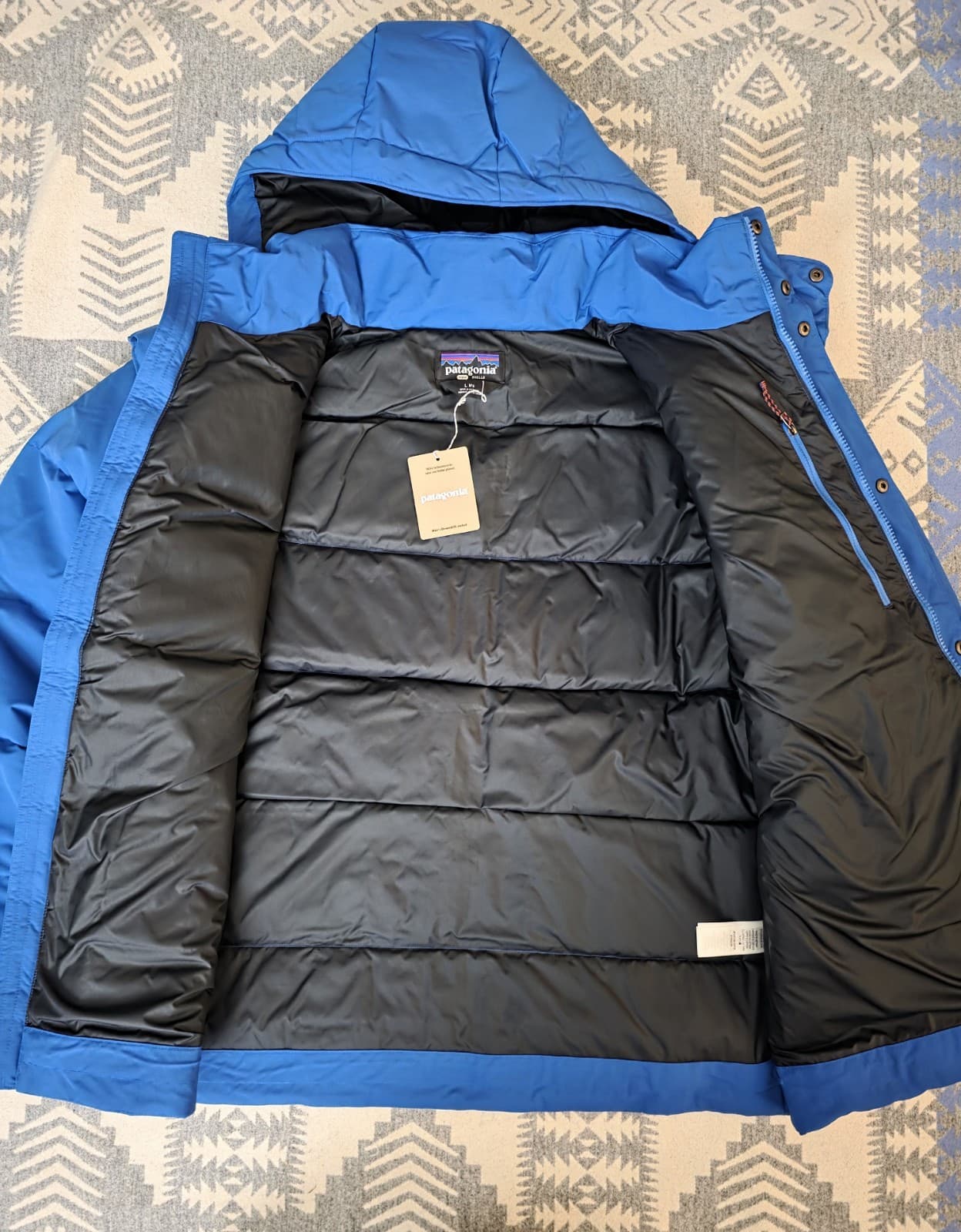 Patagonia Downdrift Jacket Down Insulated Coat Puffer Endless Blue Mens Sz L NWT thumbnail 7