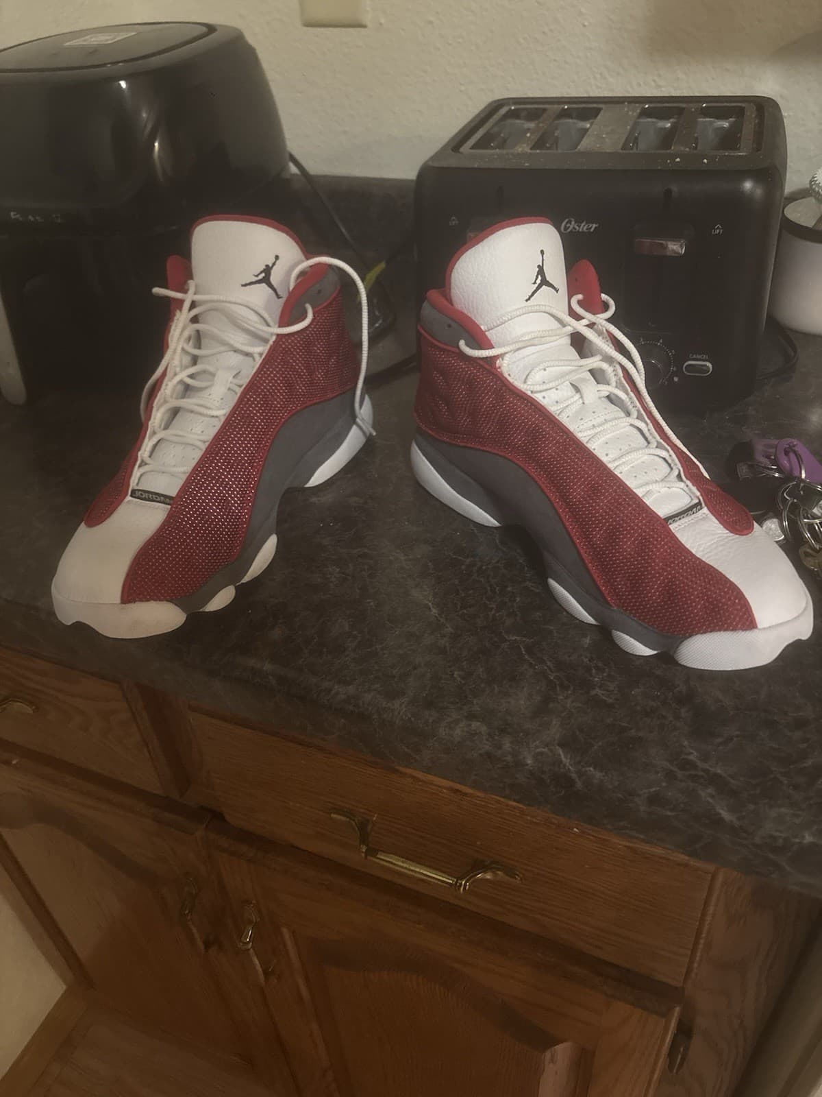 Jordan Air Jordan 13 Retro Gym Red Mid Top Sneakers Red White Gray Basketball