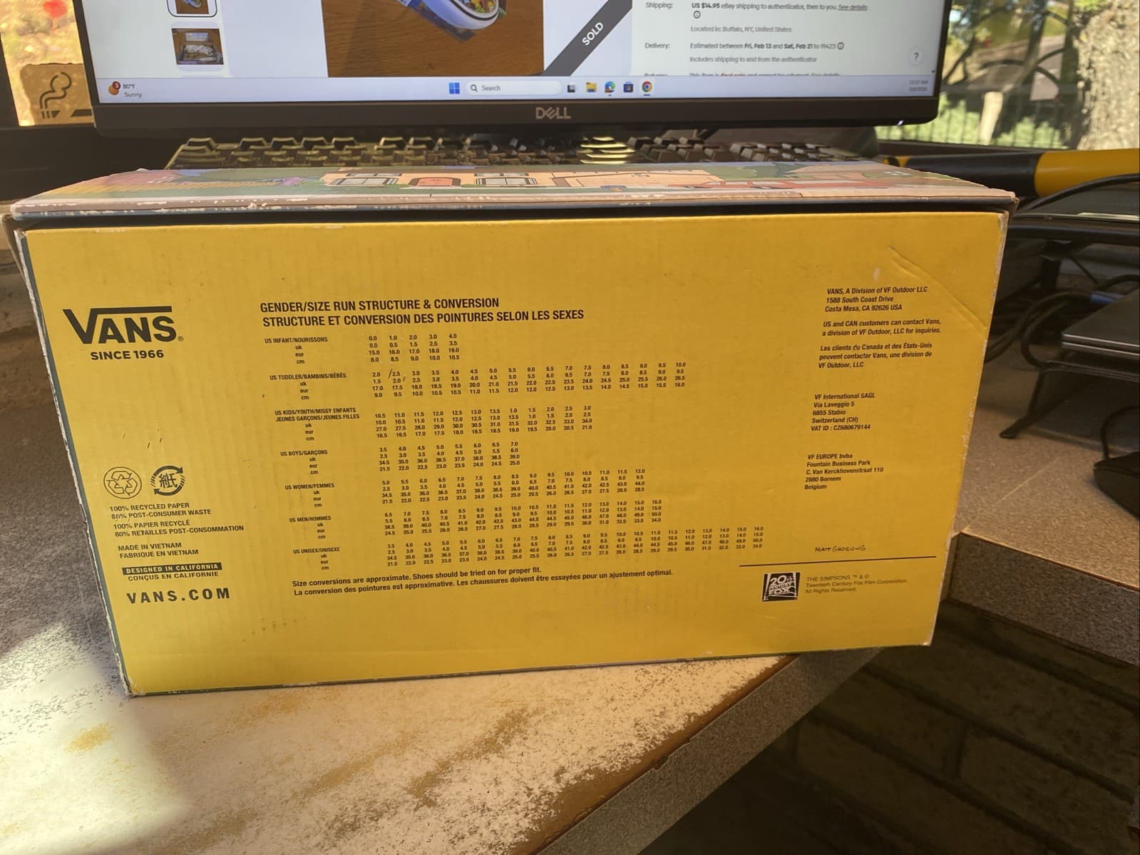 Vans X The Simpsons Springfield Confy Cush Sneakers Mens Size US 11 thumbnail 8