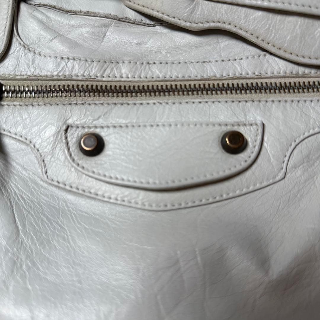 Balenciaga Shoulder Bag White Gray Auth From Japan RA thumbnail 14