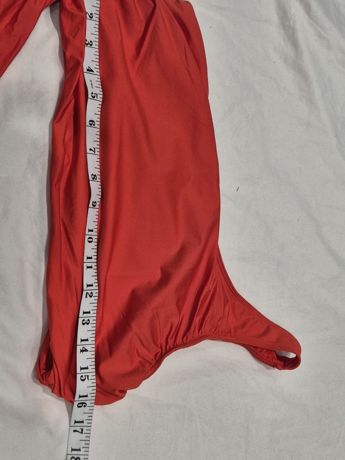 Zara Swimsuit Red One Shoulder Rushed Side Open Middle& Back Uk Large Bnwt thumbnail 10