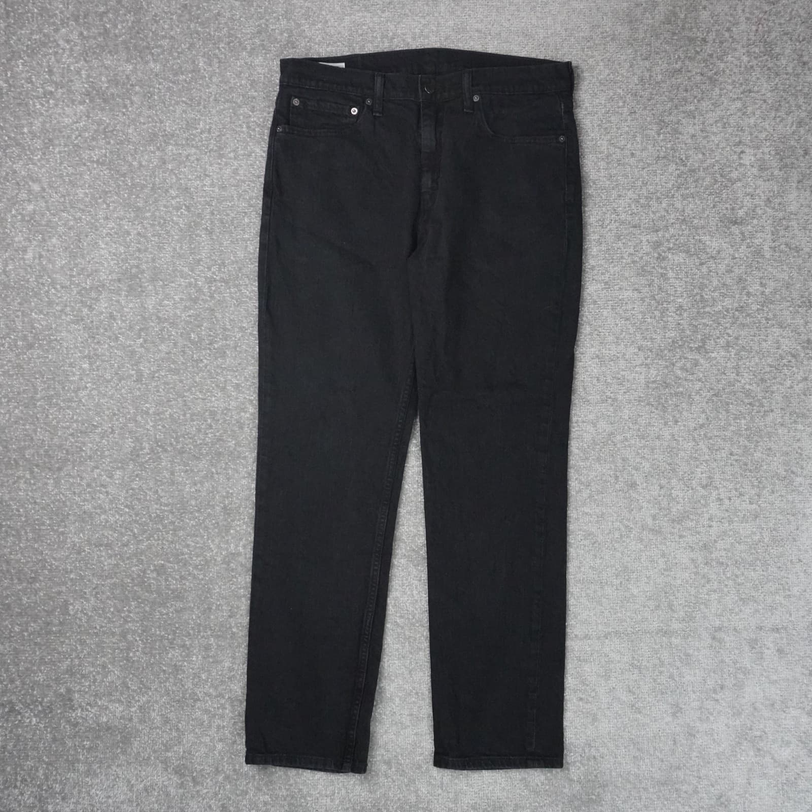 Levi's Mens Straight Leg Slight Taper 34x30 Dark Wash Black Denim Jeans