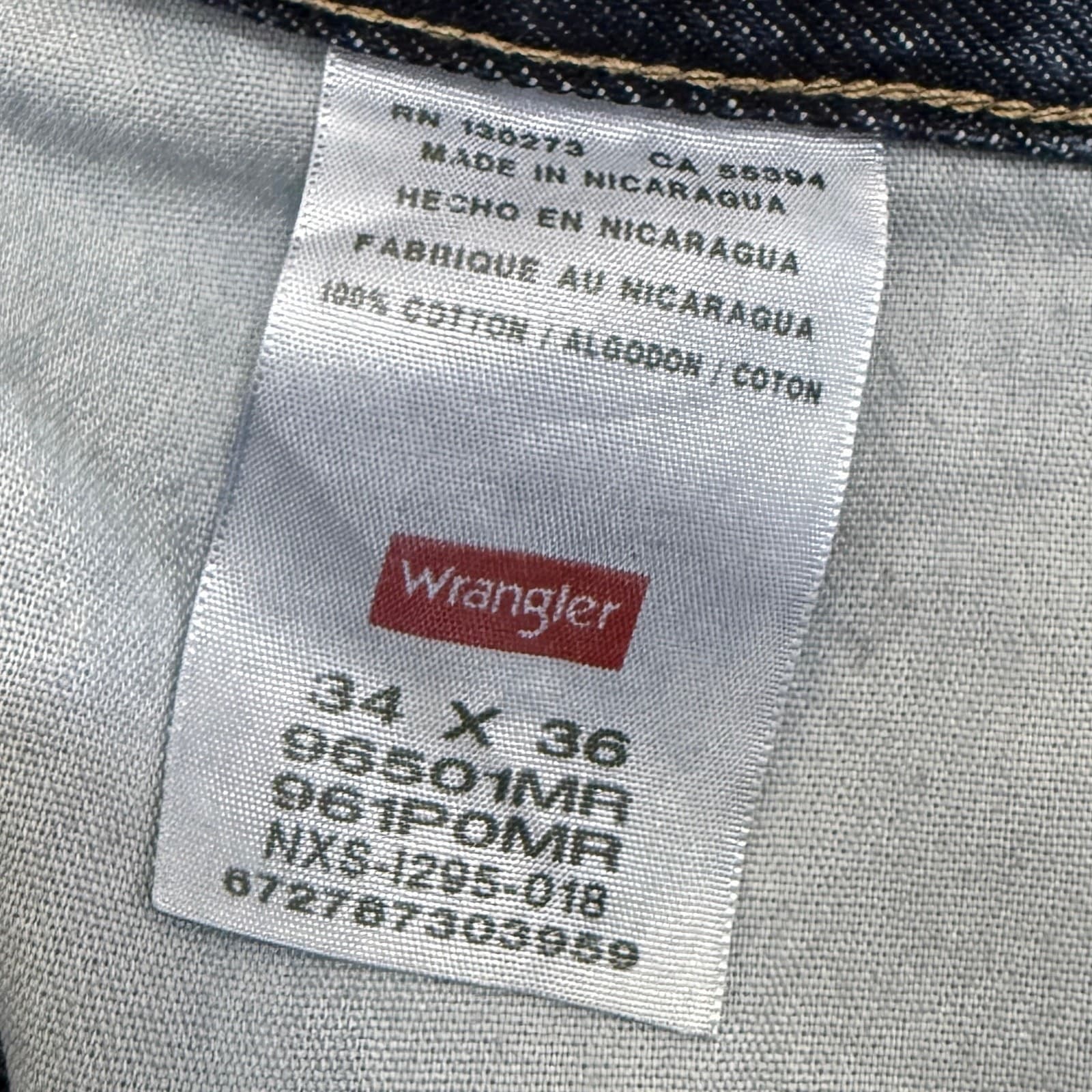 NWT Wrangler 5 Star men’s jeans size 34x36 reg fit 100% cotton  thumbnail 6