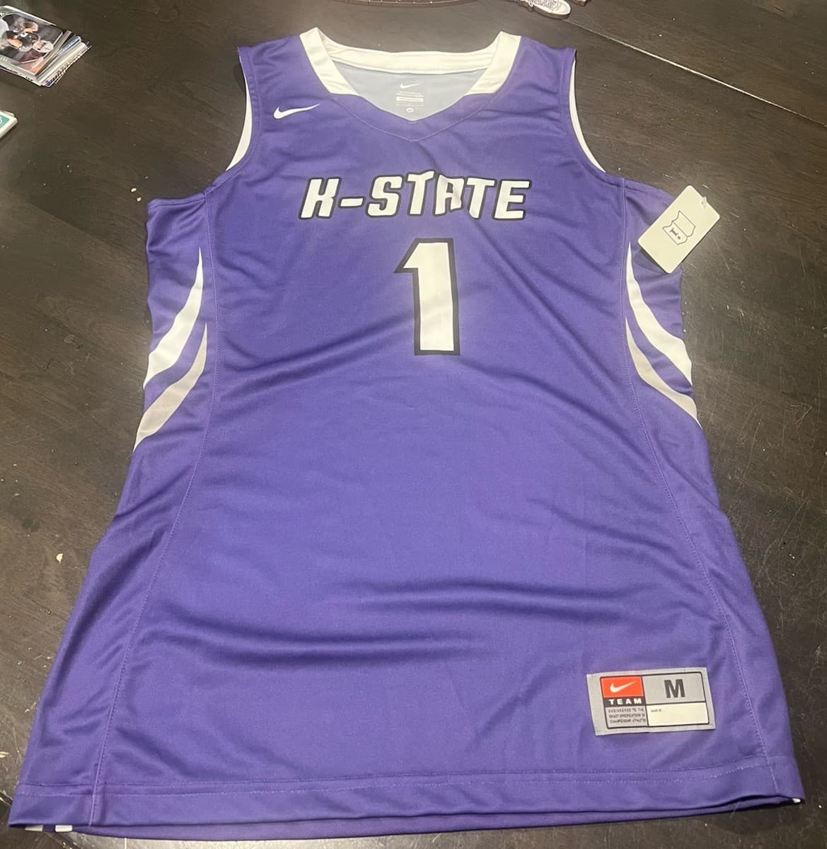 NWT Nike Women's M Medium K-State Kansas Wildcats Basketball Jersey #1 Purple