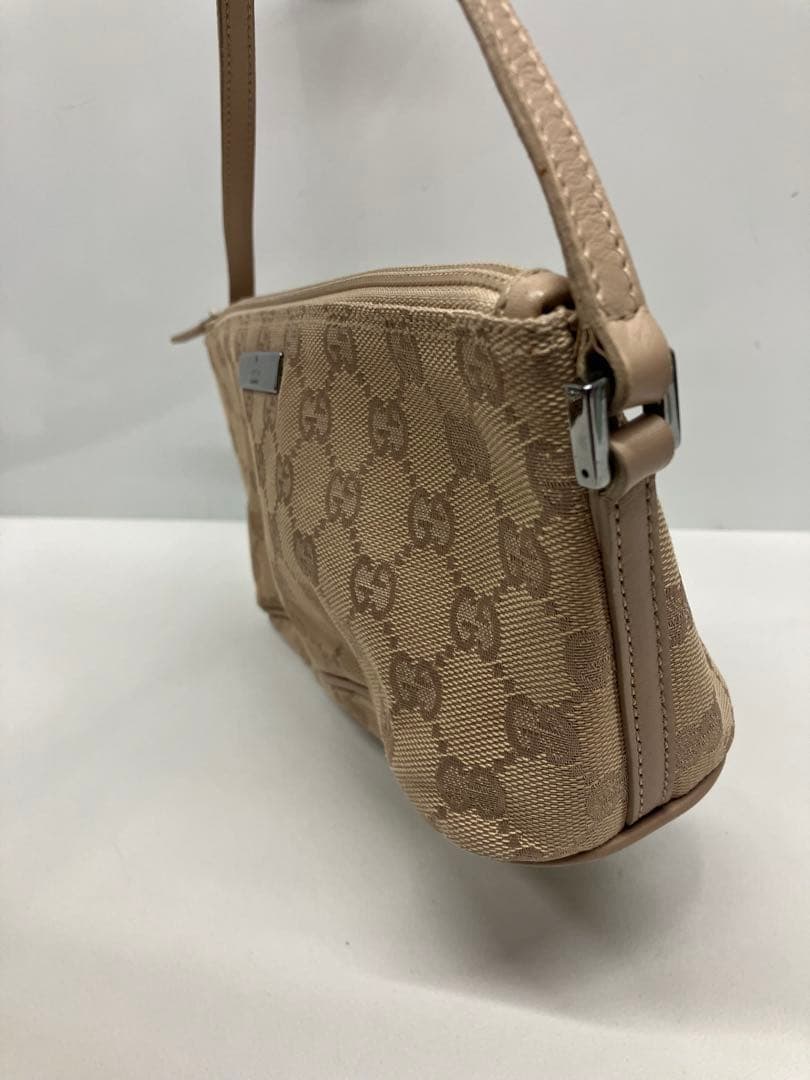 GUCCI GG Mini Handbag Accessory Pouch Canvas Beige Brown C0201 Logo From Japan thumbnail 14