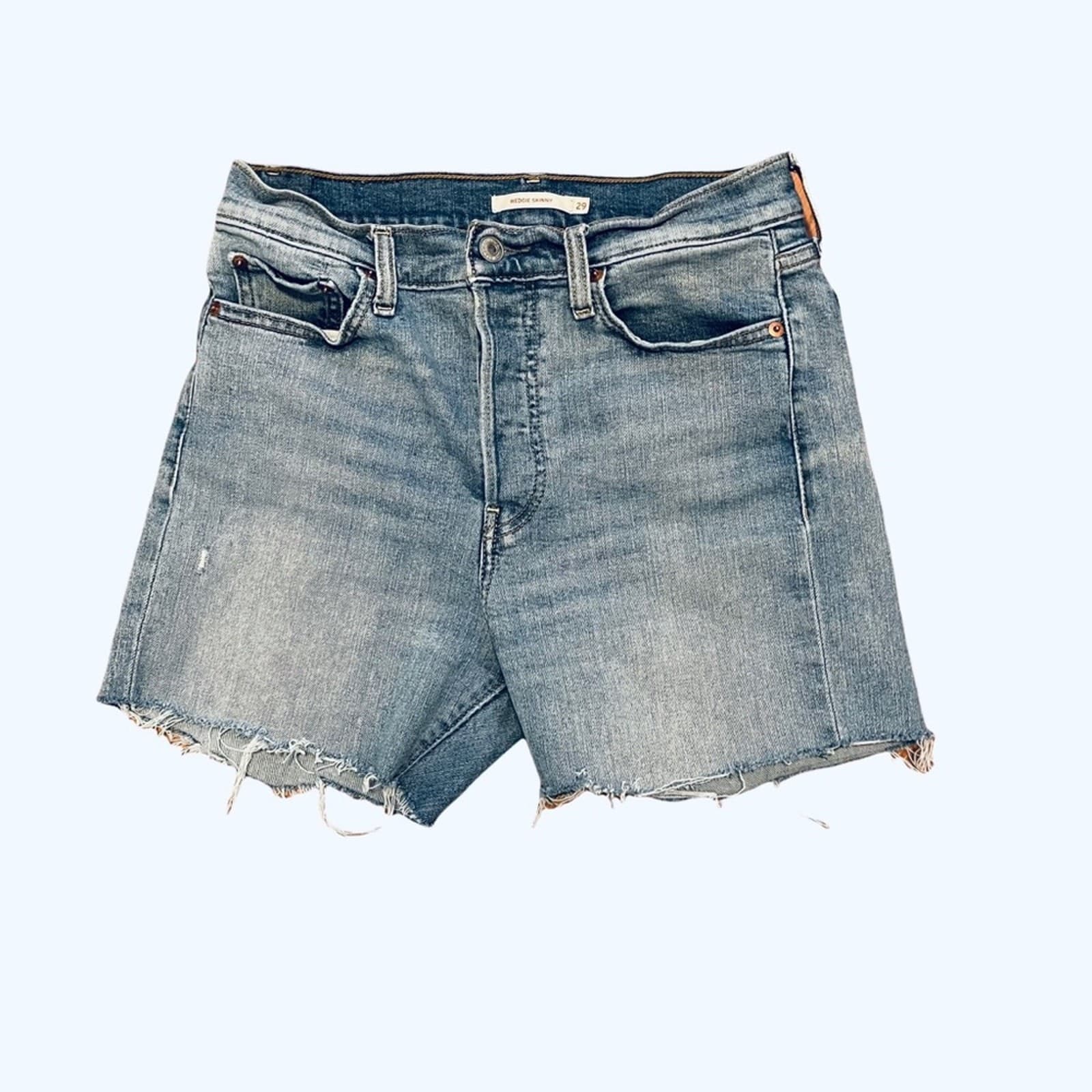 Levi's Wedgie Skinny Cutoff Denim Jean Shorts 29