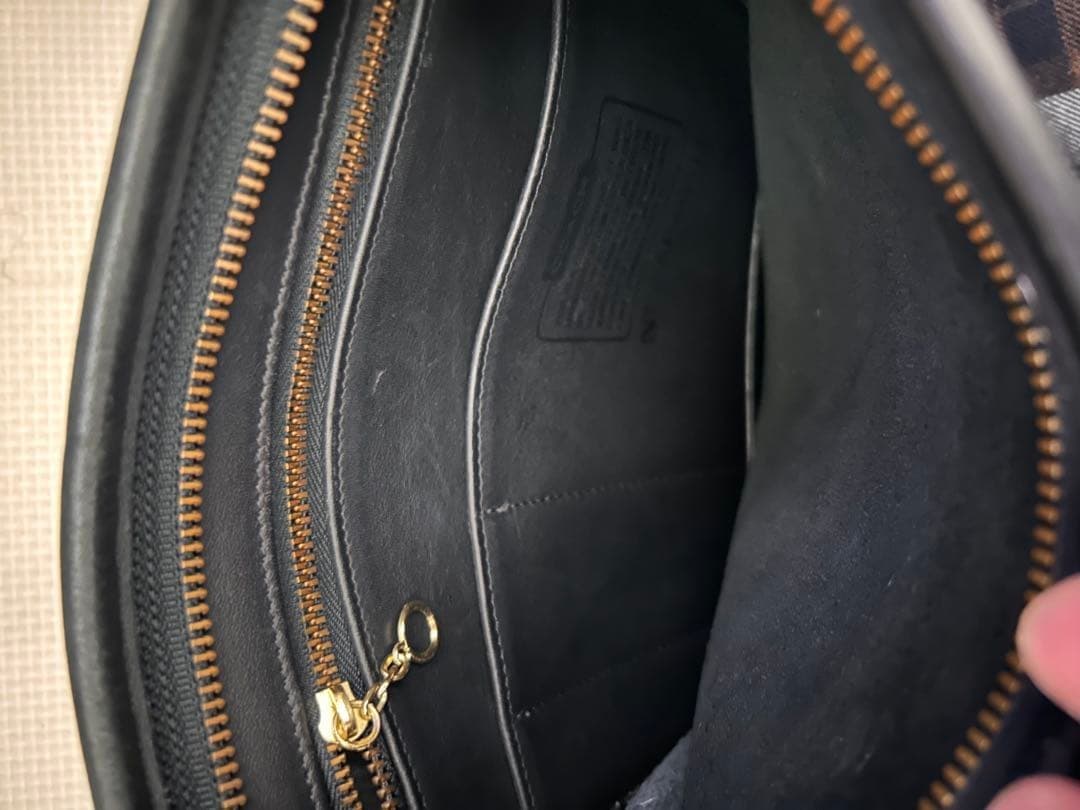 COACH 9966 Vintage Shoulder Bag Ziplock Leather Black Gold Hardware From Japan thumbnail 21
