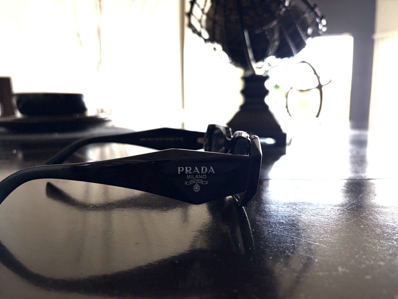 Prada Milano PR17WS Sunglasses  49 mm-Black Frame & Lens thumbnail 6