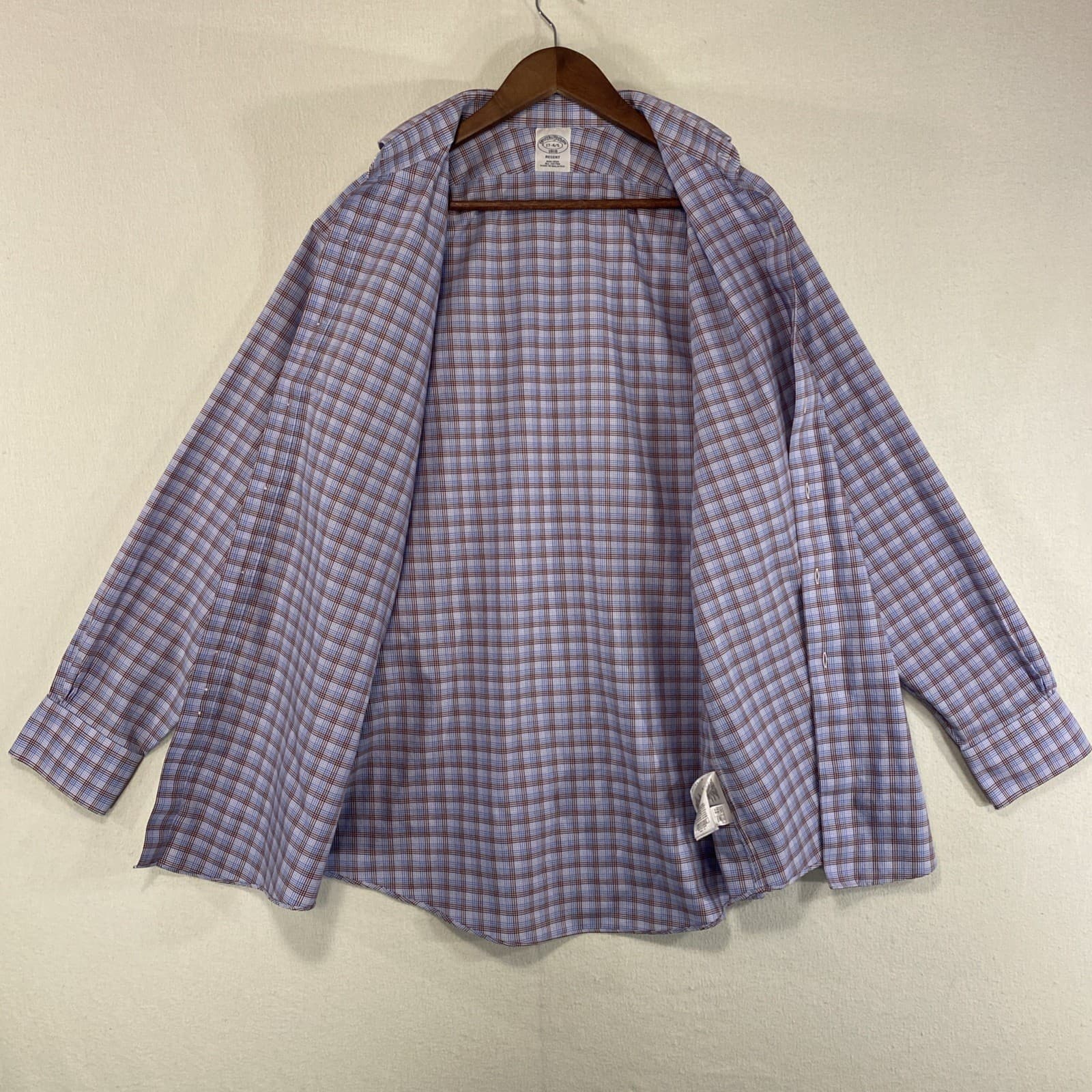 Brooks Brothers 1818 size 17-4/5 Regent non-iron All Cotton Made in Malaysia thumbnail 5