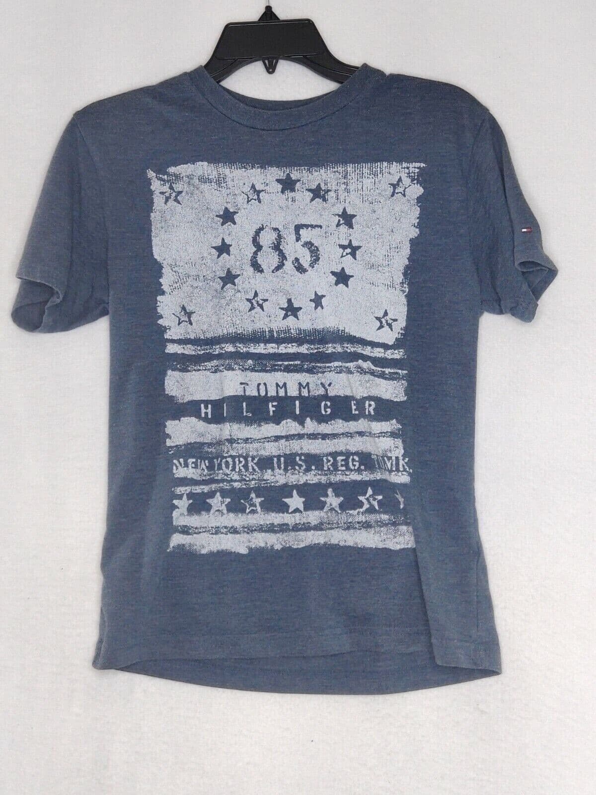 Tommy Hilfiger Juniors Size M(12/14) Grey Short Sleeve Graphic Tee