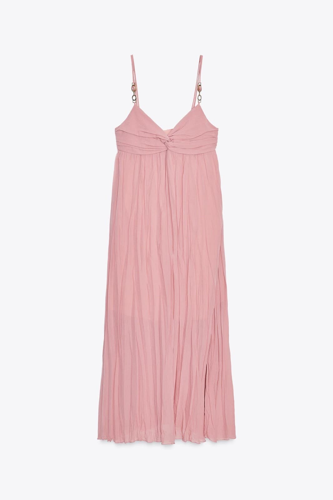 BNWT ZARA Pink Dress with Embellished Straps Size XS