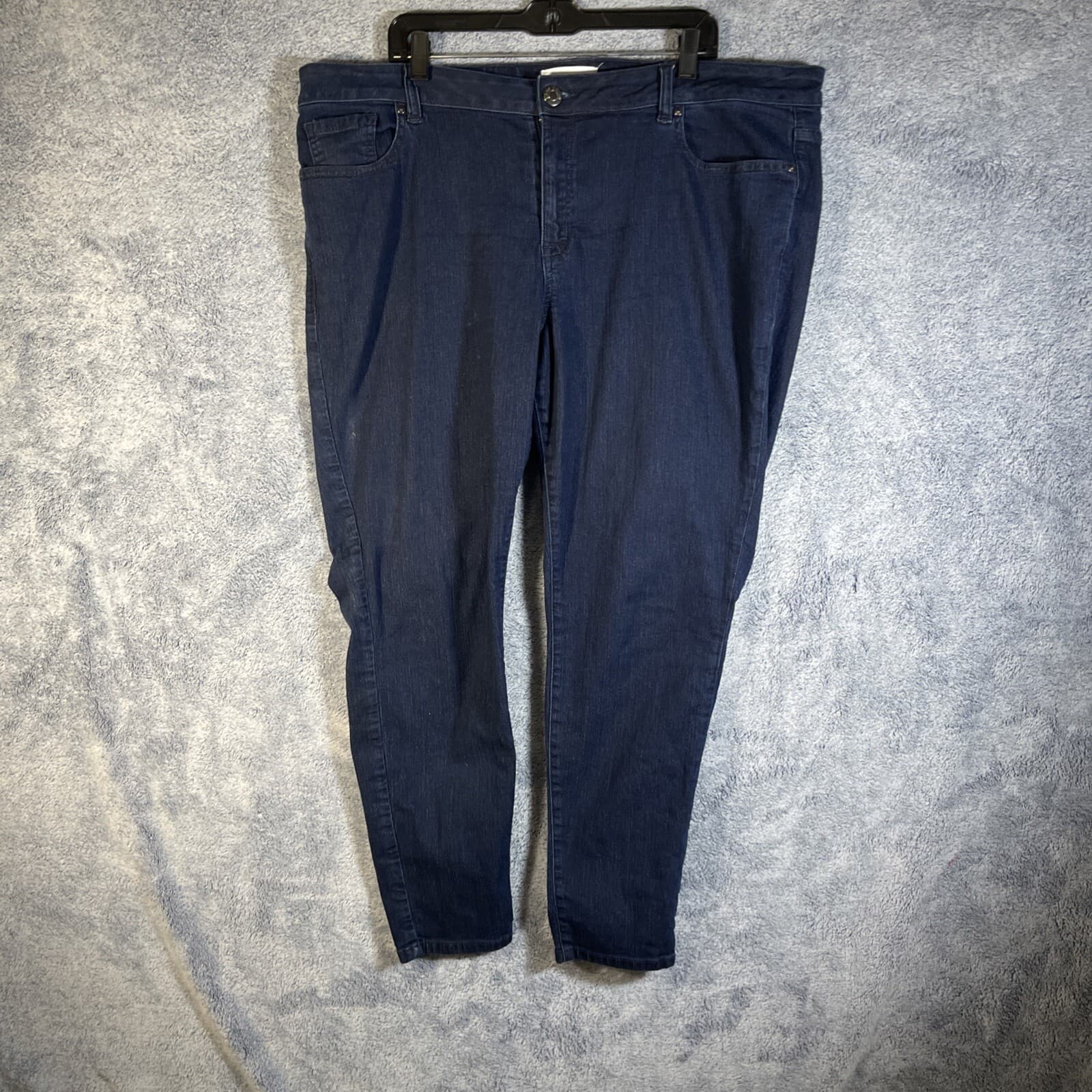 Lane Bryant Women's 22 Jeans Mid-Rise Skinny Fit Stretch Blue Essential Denim