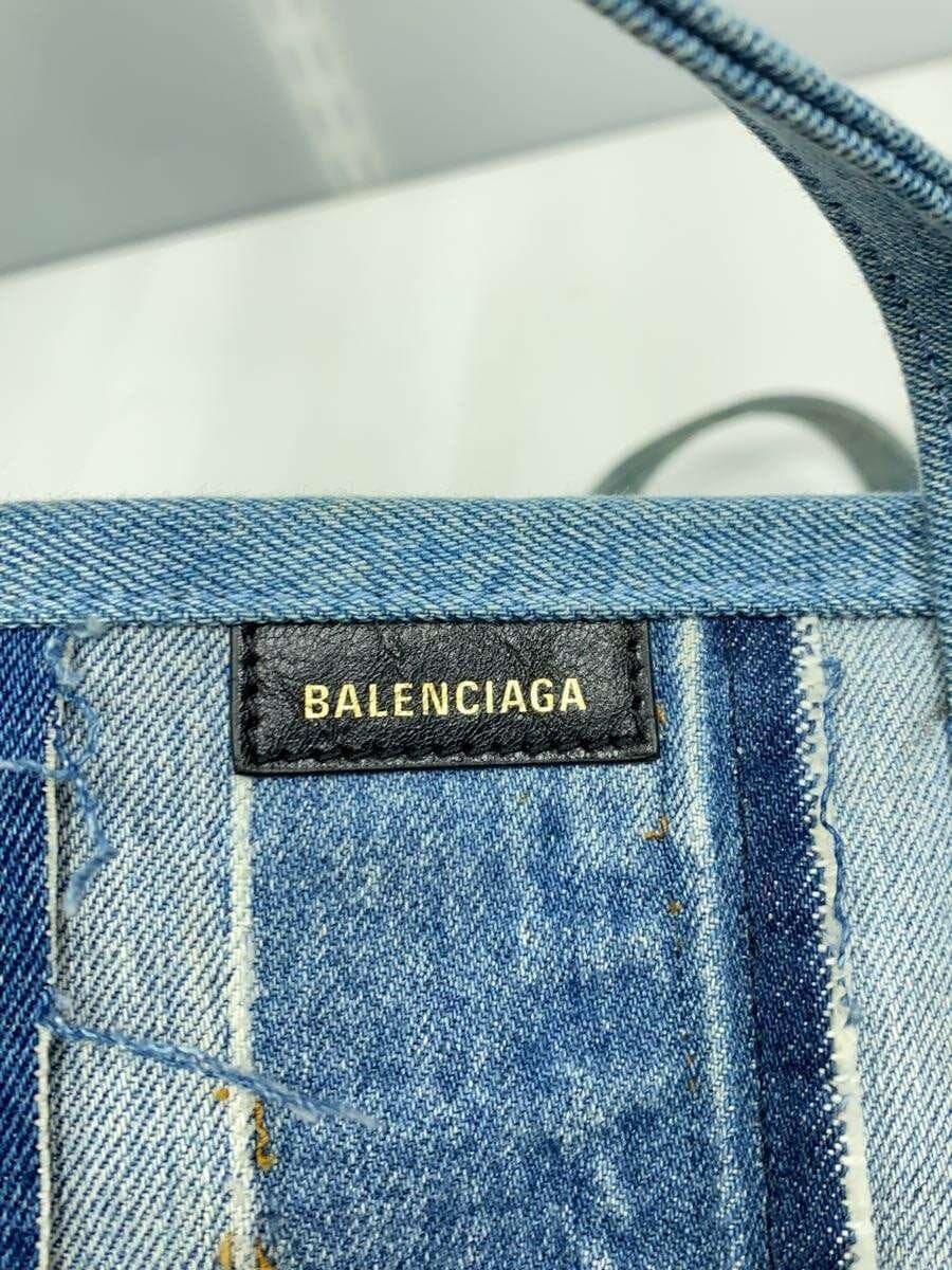 Balenciaga Blue Denim Barbes Patchwork Large Tote Bag Women Auth From Japan RIN thumbnail 14