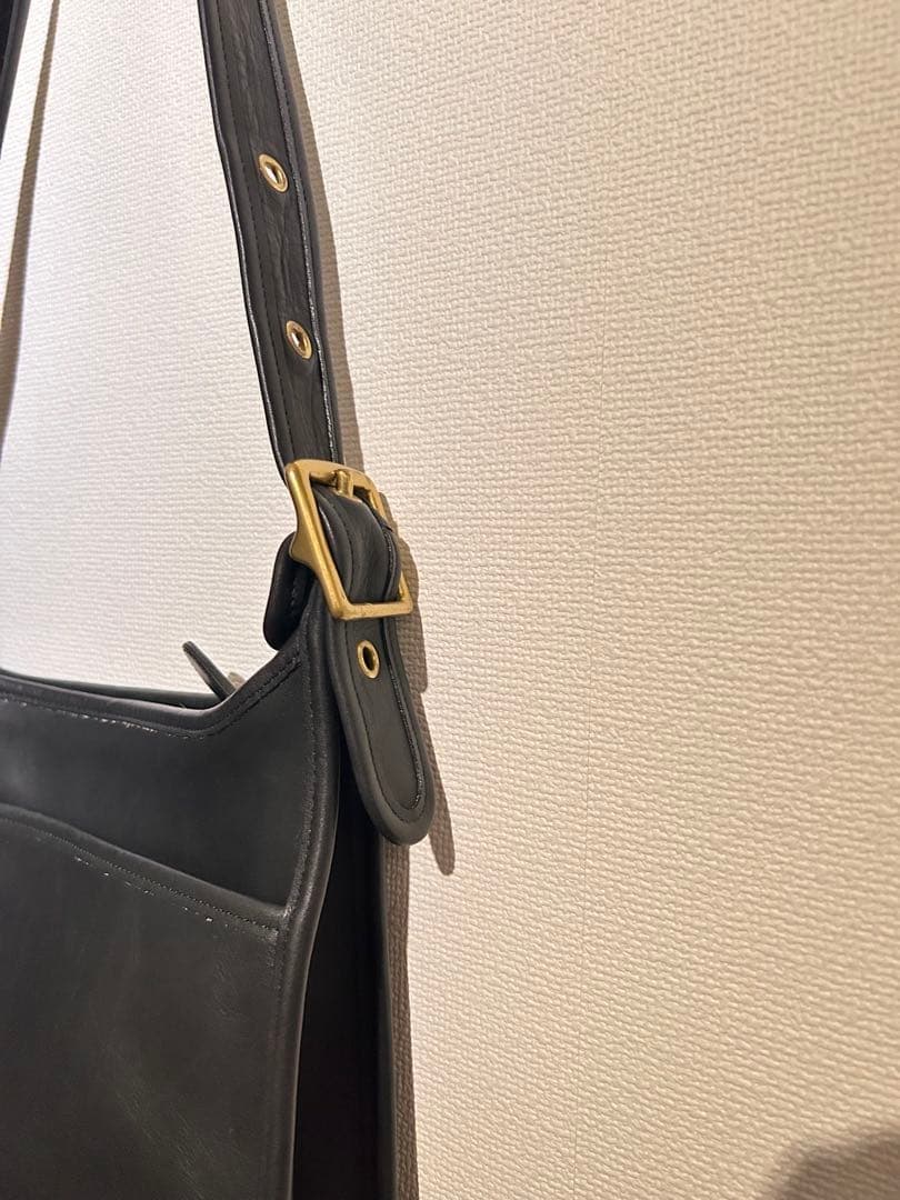 COACH 9966 Vintage Shoulder Bag Ziplock Leather Black Gold Hardware From Japan thumbnail 17