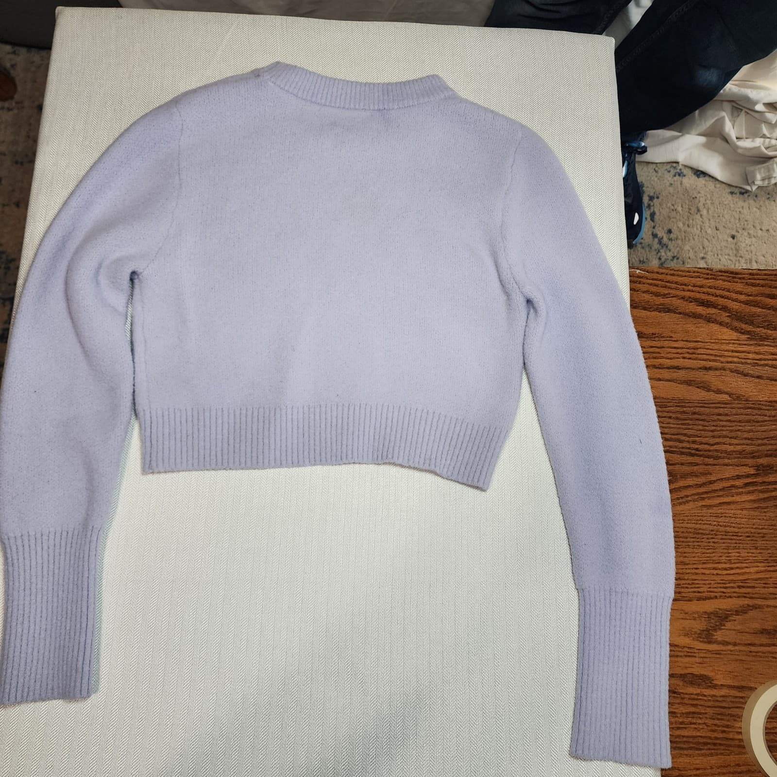 WOMENSLight Purple Zara Sweater Super Soft Cozy Cropped Pullover Size S Lavender thumbnail 5
