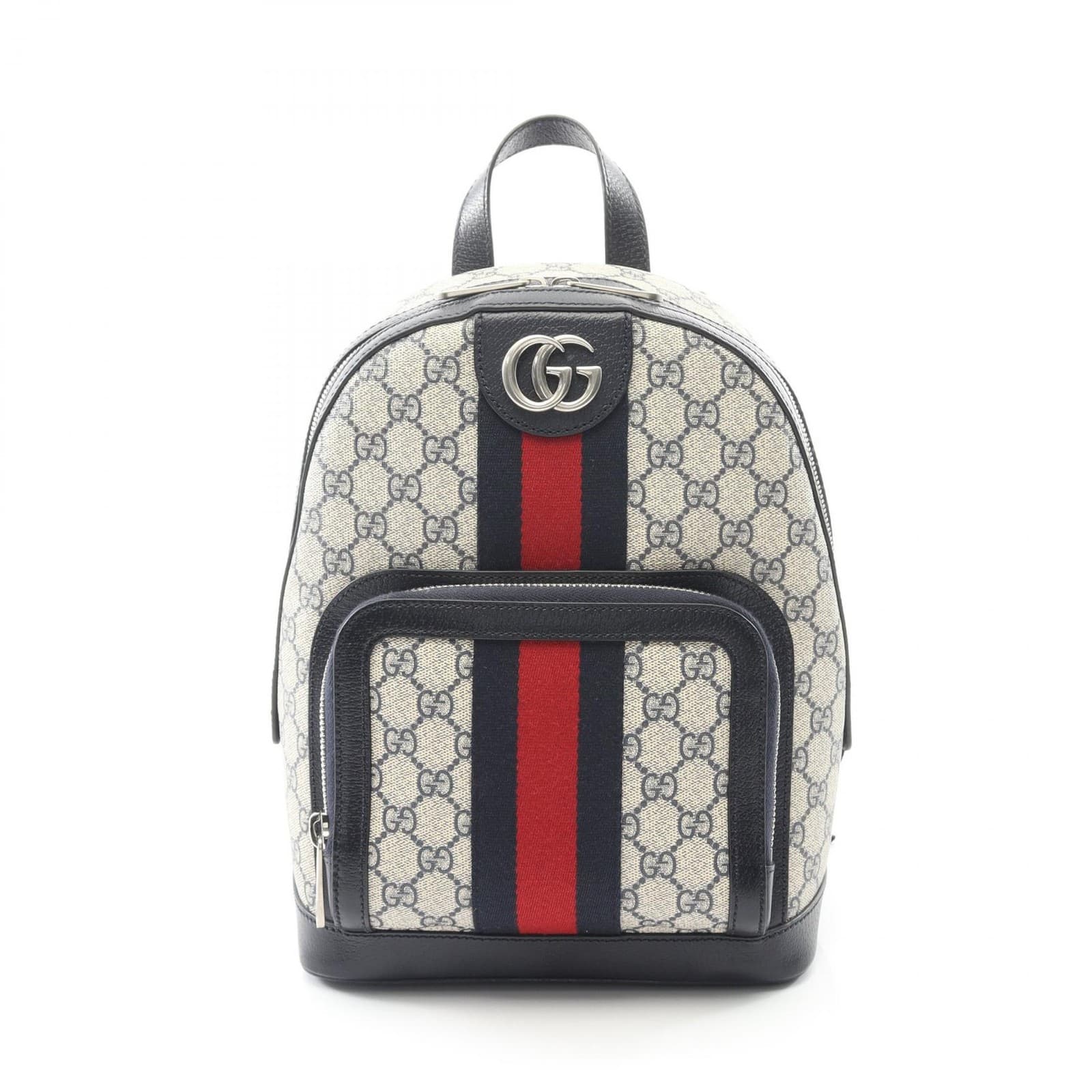 Gucci Offdia GG Supreme Small Backpack Rucksack Navy PVC Canvas Leather 547965
