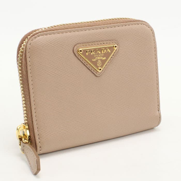 Prada Saffiano Triangle 1ML522 Pink Leather Shoulder Bag Vintage Authentic