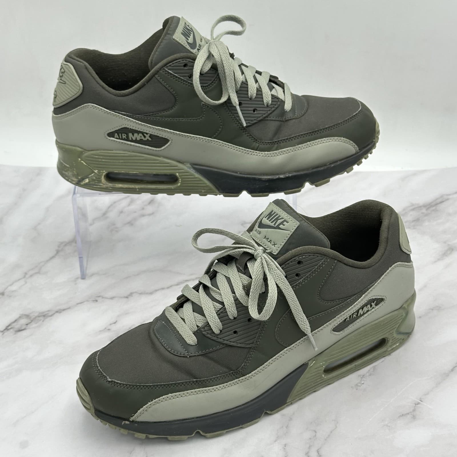 Nike Air Max 90 Shoes Mens Size 13 Green Olive Running Sneakers 537384-308