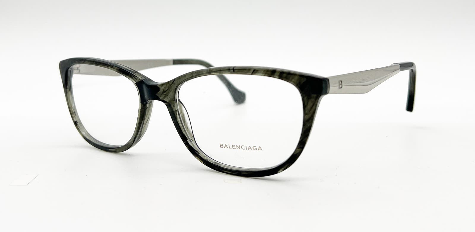 NEW BALENCIAGA BA 5041 020 MARBLE GREY TRANSPARENT EYEGLASSES 54-17-140