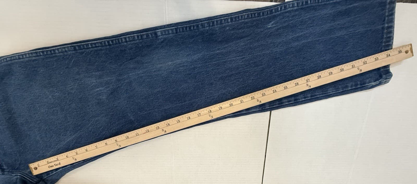 Vintage Wrangler 13MWZ Jeans 32x38 Blue Cowboy Cut High Rise Straight Leg Denim thumbnail 6