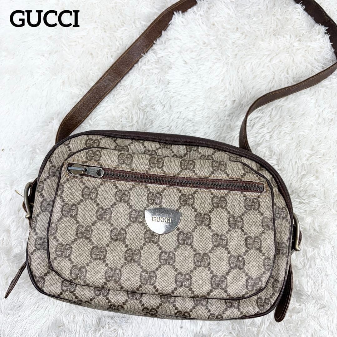 GUCCI Old GUCCI GG Supreme Diamante Shoulder Bag Brown Logo Hardware Italy thumbnail 21