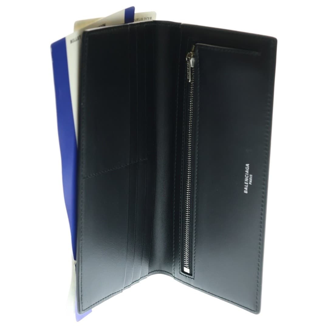 Balenciaga Pass Lo Wa 2 TIC Passport Bifold Wallet Long Card Case Leather Used 2 thumbnail 4