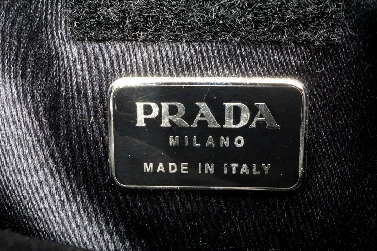 Prada Metal Handle Leather Tote Bag Black Vintage Authentic thumbnail 10