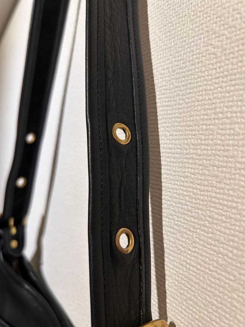 COACH 9966 Vintage Shoulder Bag Ziplock Leather Black Gold Hardware From Japan thumbnail 18