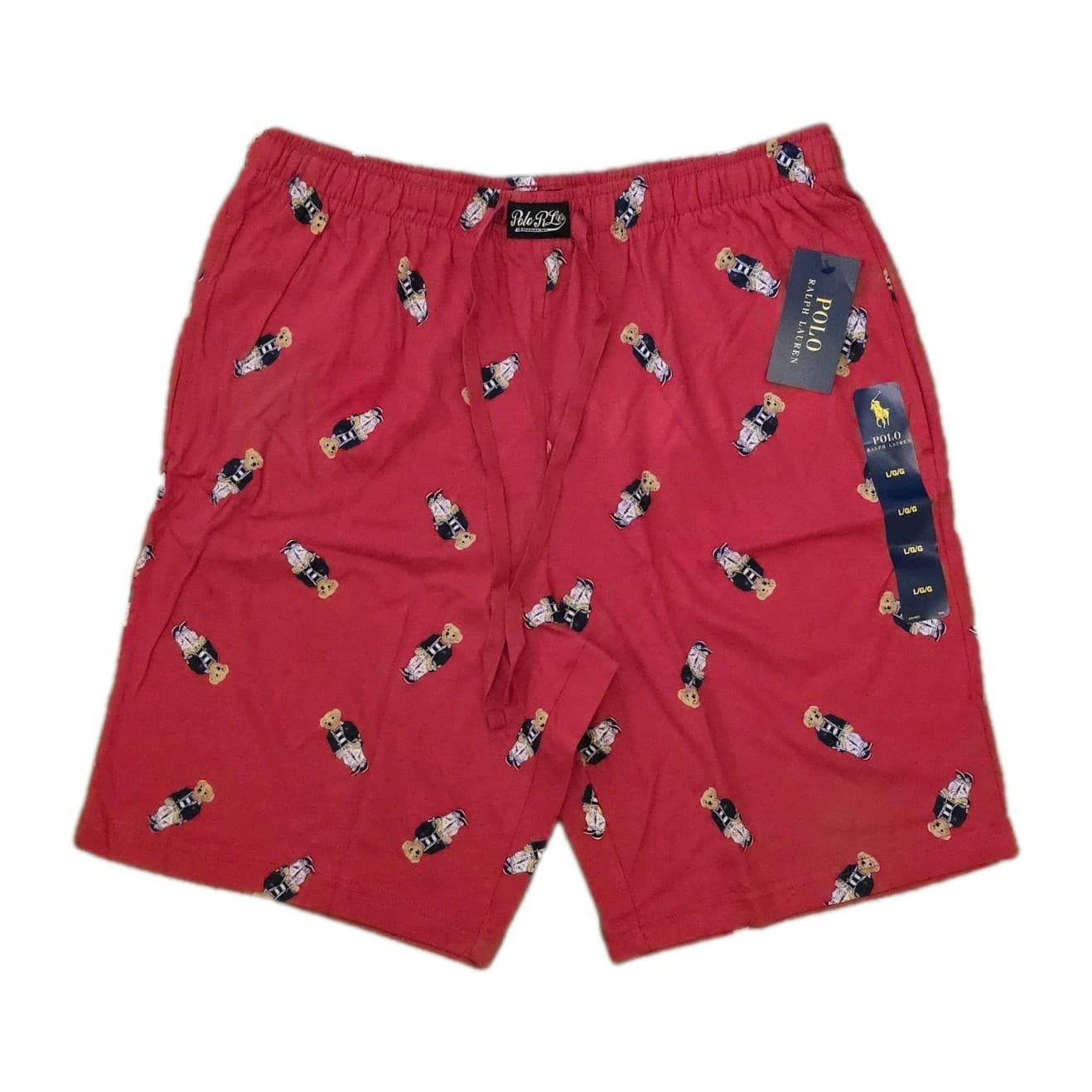Polo Bear By Ralph Lauren Men's Red Jersey Sleep/Pajama/Active Shorts Size Large