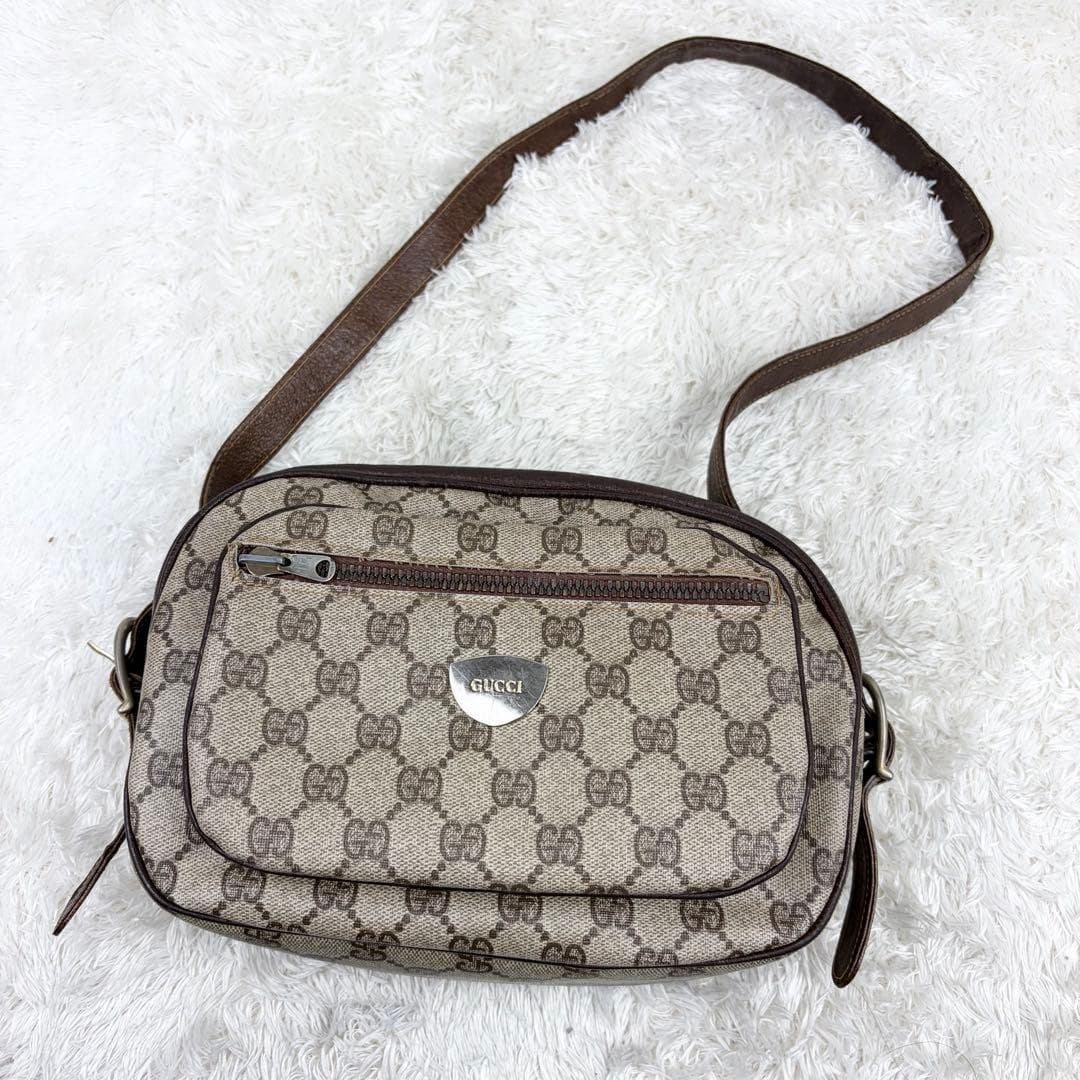 GUCCI Old GUCCI GG Supreme Diamante Shoulder Bag Brown Logo Hardware Italy thumbnail 17