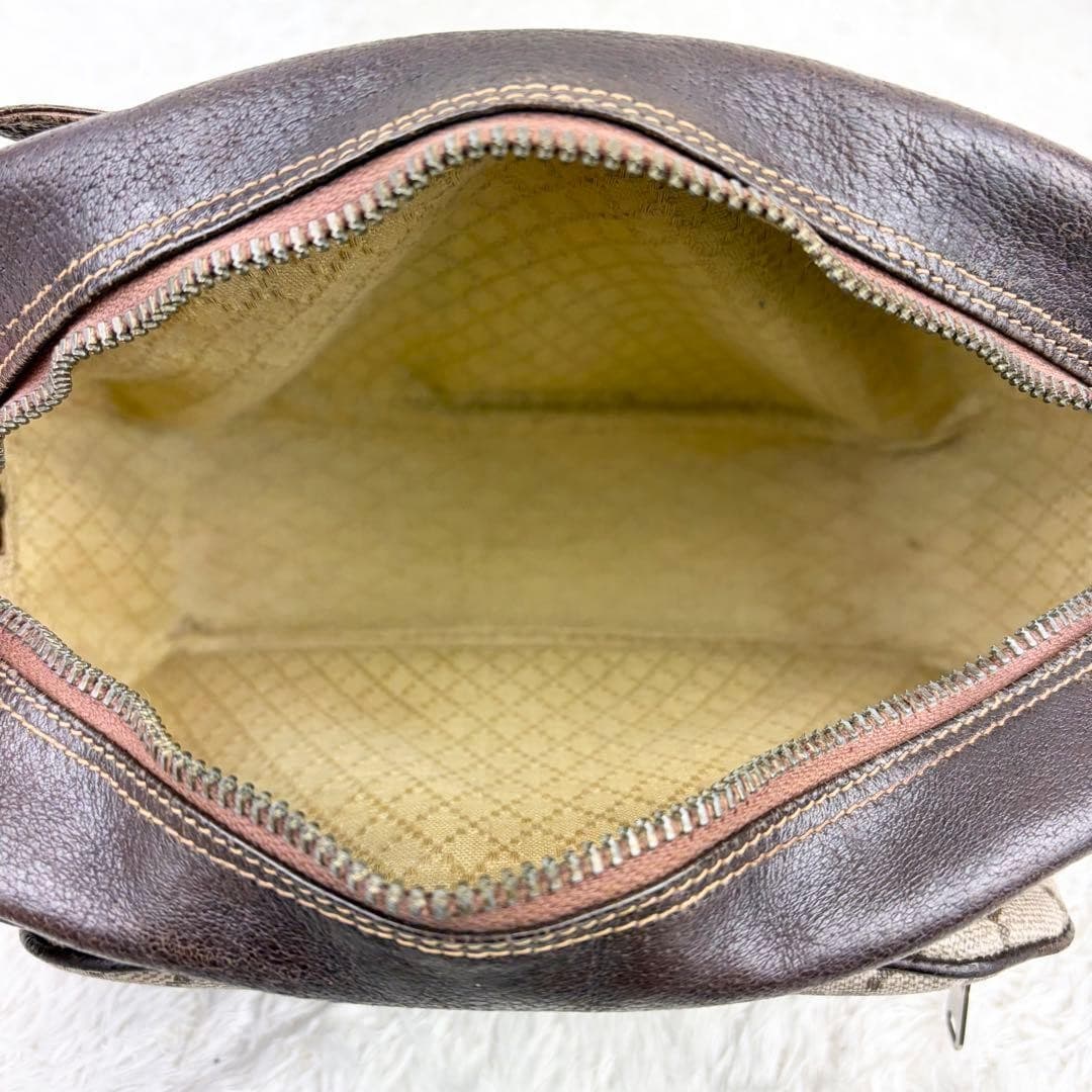 GUCCI Old GUCCI GG Supreme Diamante Shoulder Bag Brown Logo Hardware Italy thumbnail 9