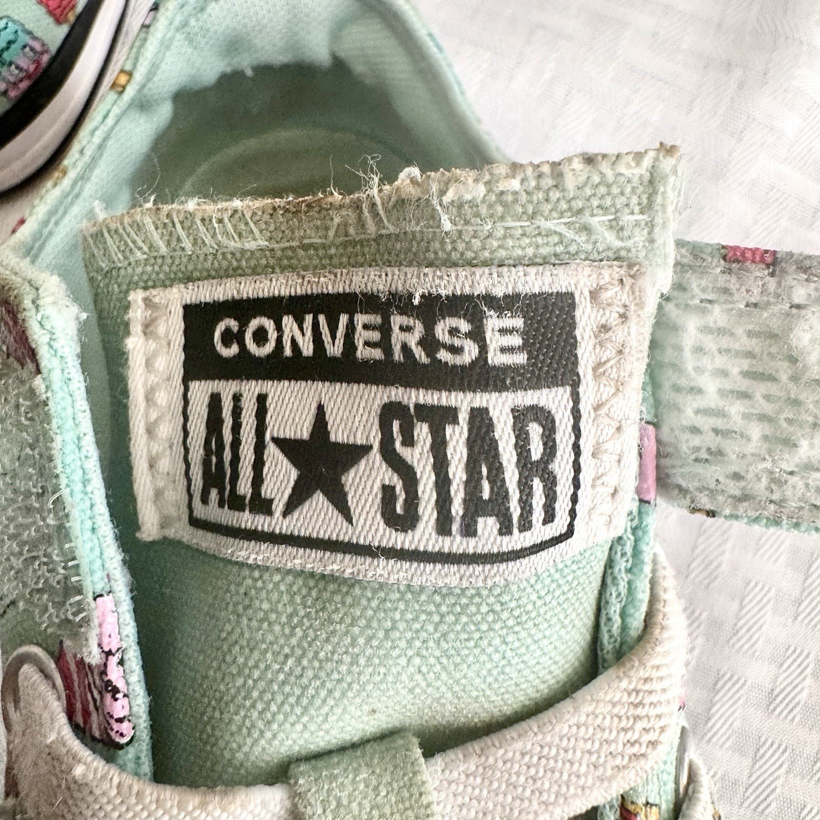 Converse Chuck Taylor Youth Ice Cream Print Low Top Sneakers Mint Green thumbnail 8