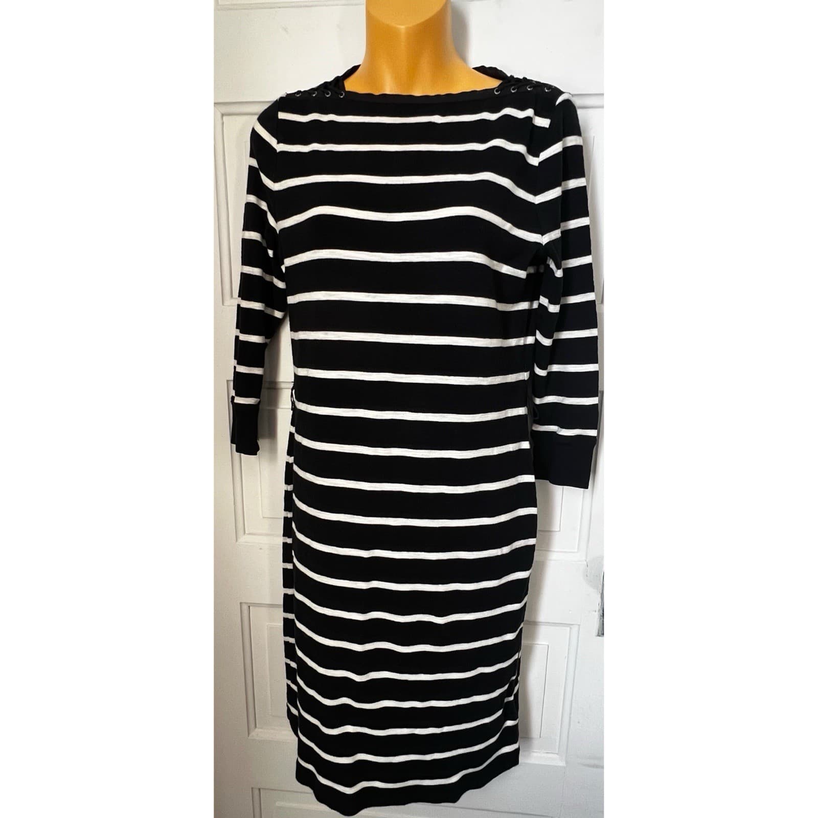 Lauren Ralph Lauren Medium Striped Cotton Shirt Dress