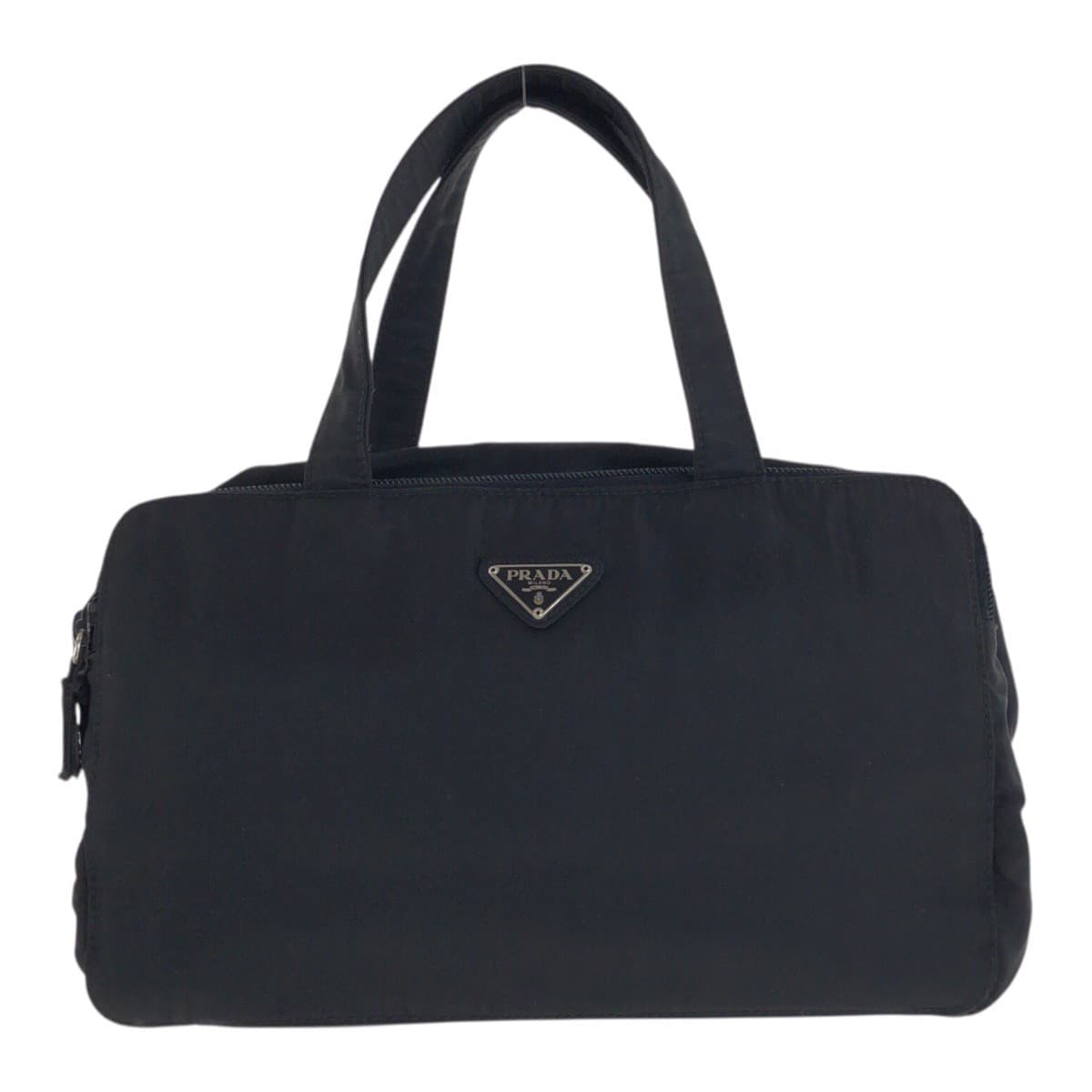 PRADA Tessuto Triangle with logo Handbag Black SilverHardware Nylon