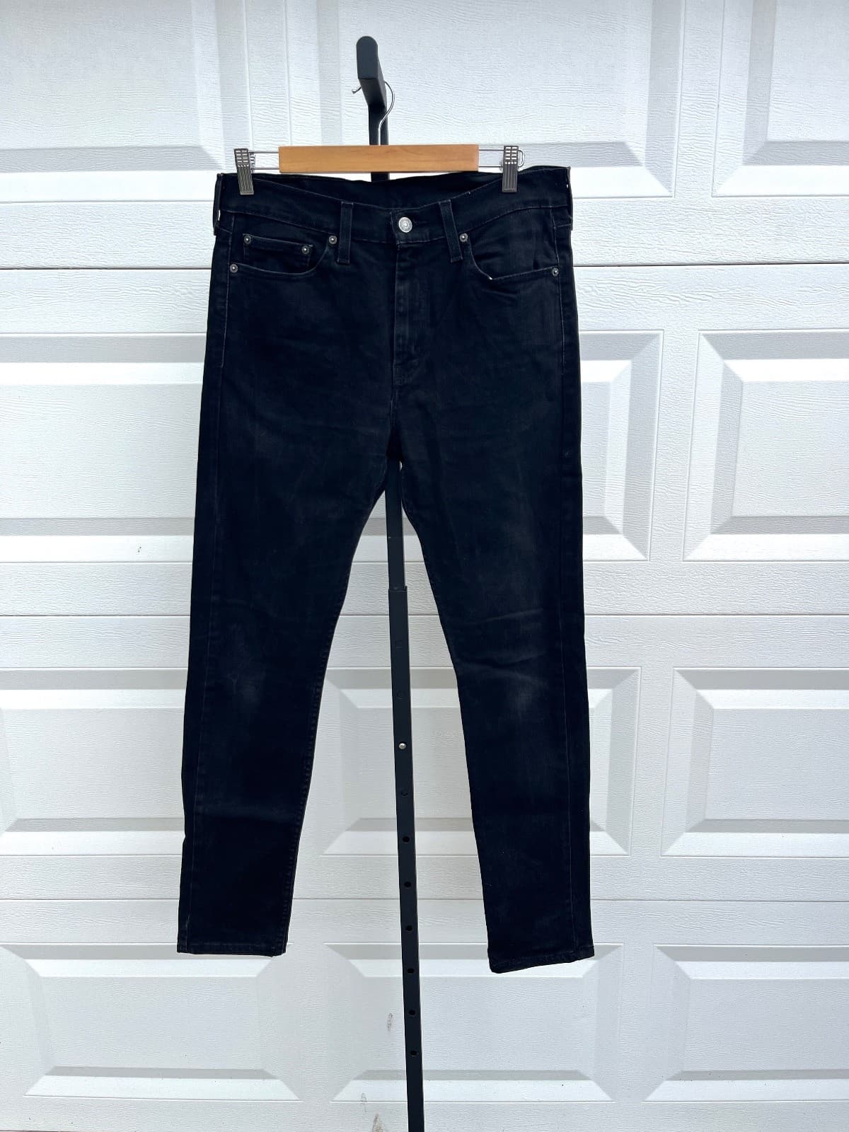 Levi's 510 Black Skinny Jeans 32x32 Moto Biker Punk Goth Metal