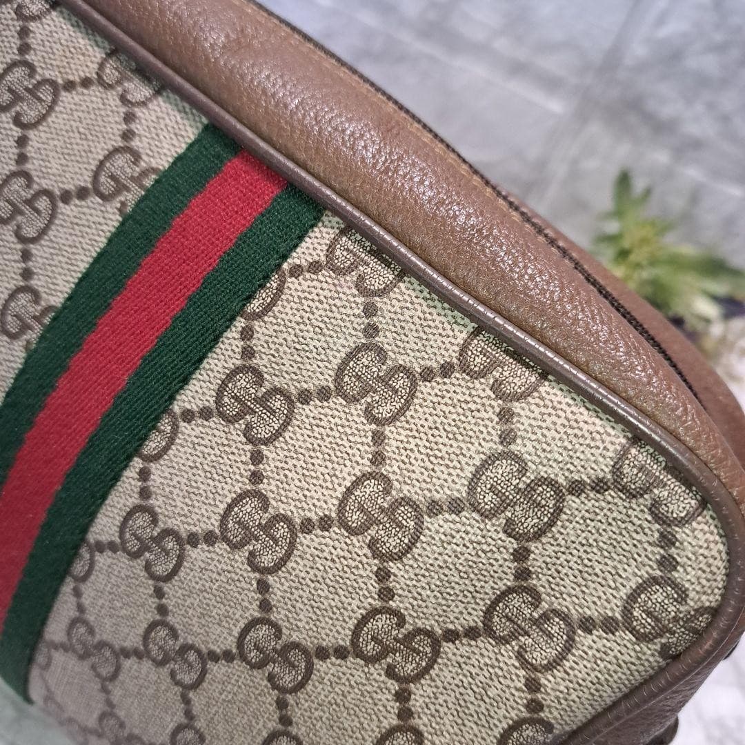 GUCCI 56·02·004 Sherry Line GG Supreme Shoulder Bag Vintage Italy thumbnail 9