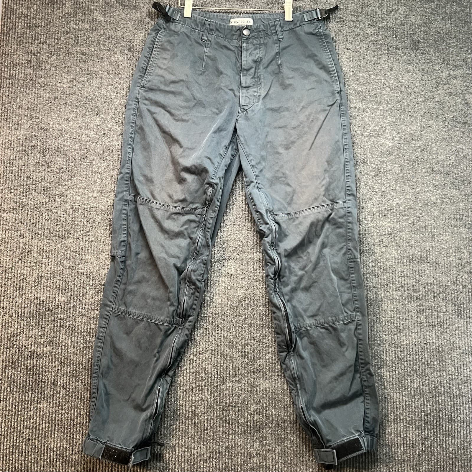 Vintage Stone Island Men’s Hiking Pants Size EU52 US 32x30 Hiking Gorp Gray Y2K 