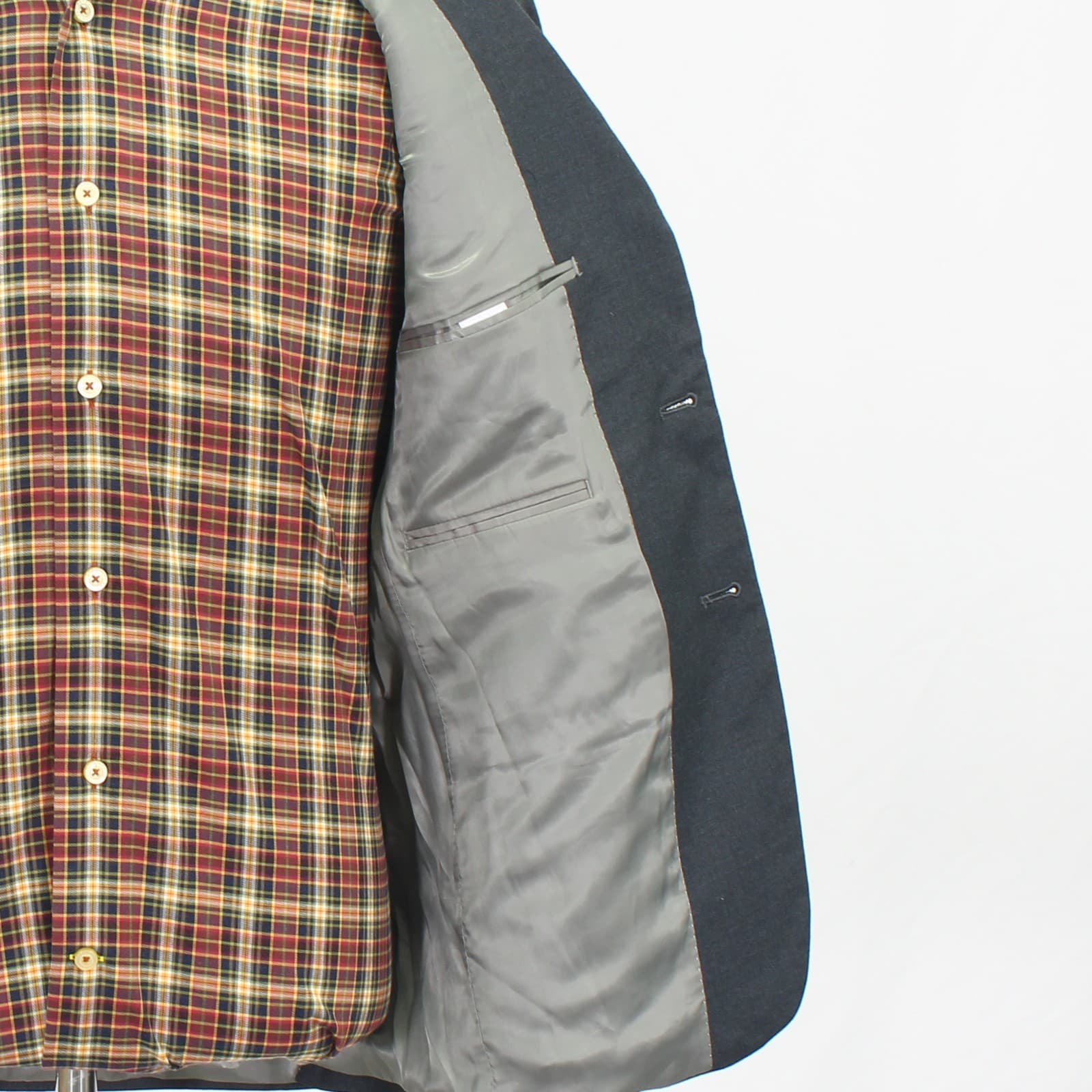 Calvin Klein 36S Gray Sport Coat Blazer Jacket Solid 2-Button Wool thumbnail 11