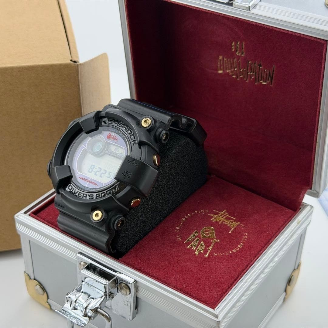 Casio G-SHOCK Stussy Bape FROGMAN GF-8250BS-1JR Solar Digital Watch Used