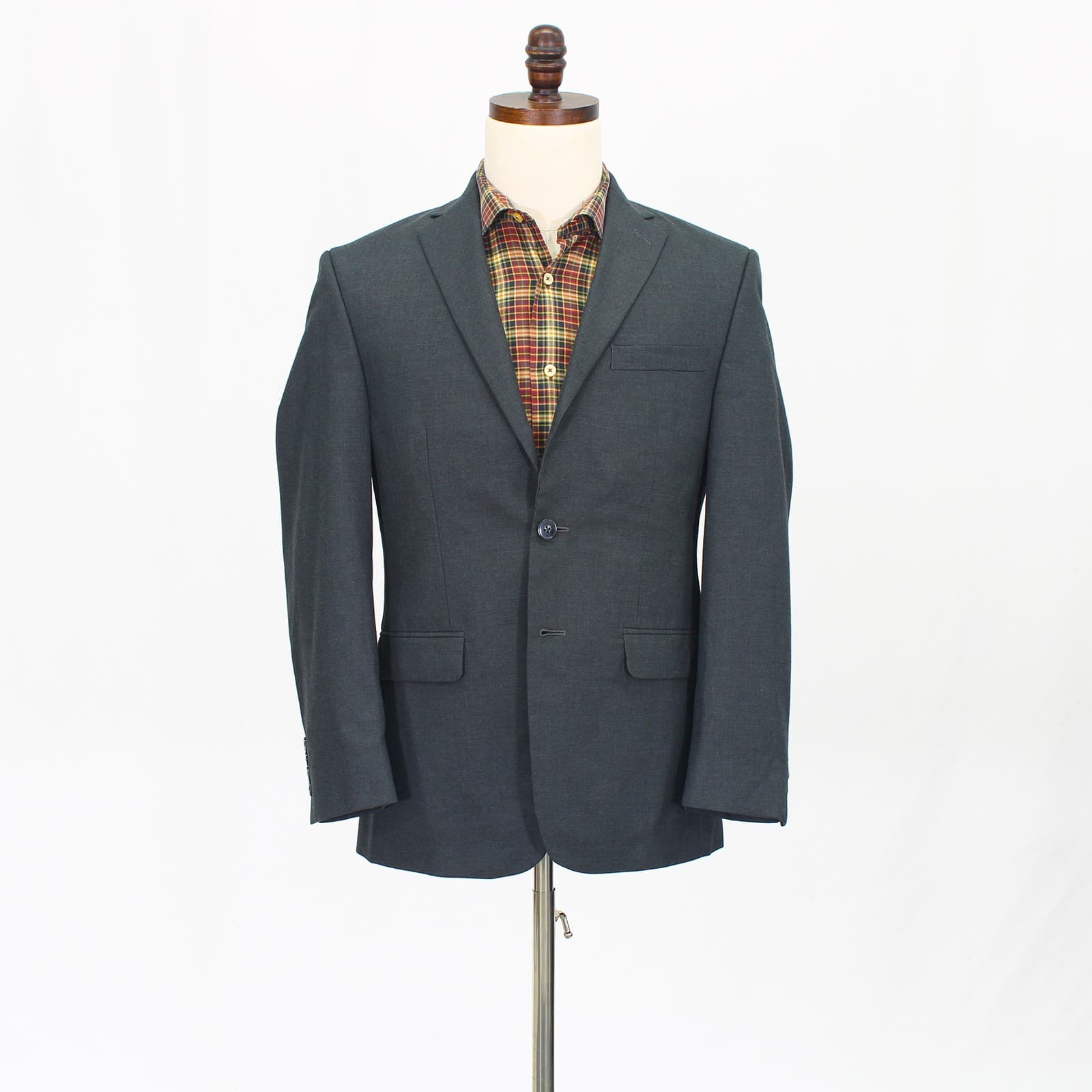 Calvin Klein 36S Gray Sport Coat Blazer Jacket Solid 2-Button Wool