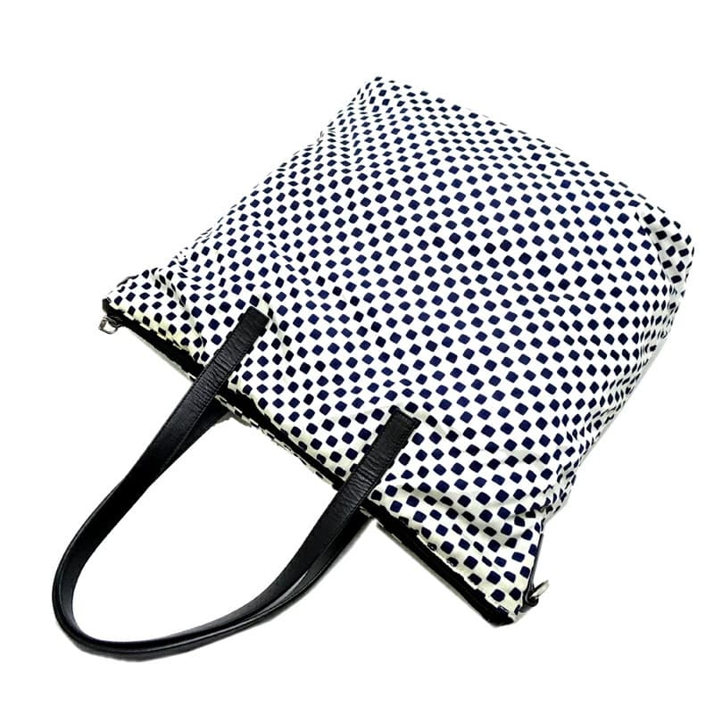 Prada 2Way Tote Nylon White Black Shoulder Bag Vintage Authentic thumbnail 4