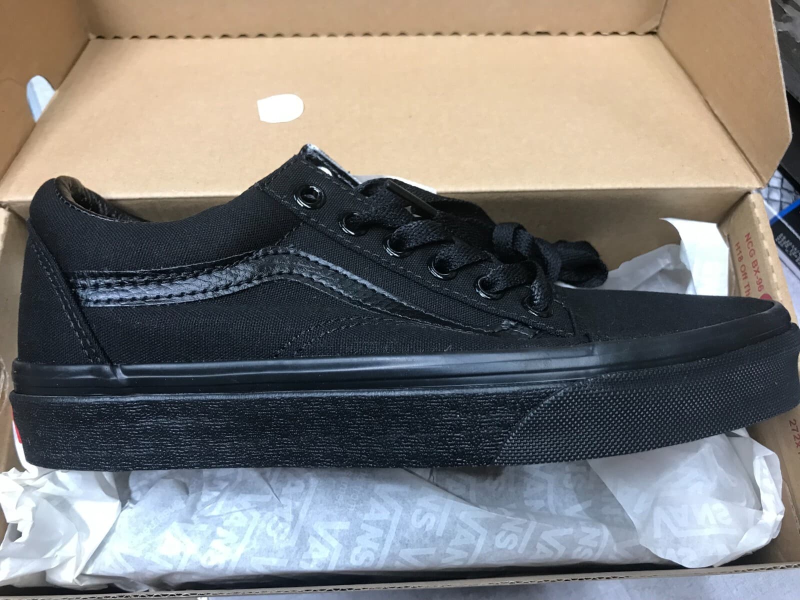 Vans Old Skool Black/Black  Mens Womens Size (4.0/5.5)