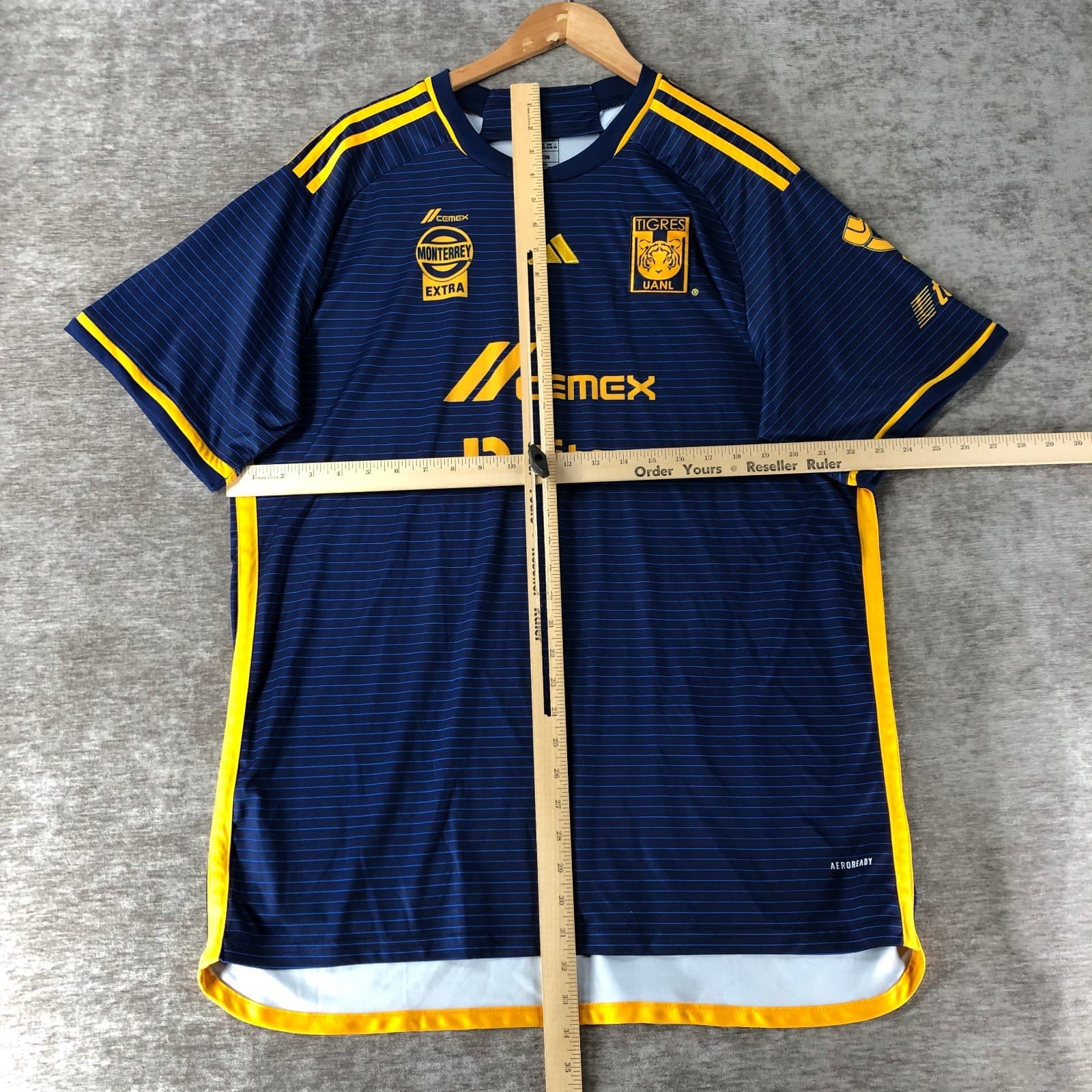 Adidas 23/24 Tigres UANL Men's Soccer Jersey Pullover Blue Size 3XL thumbnail 5