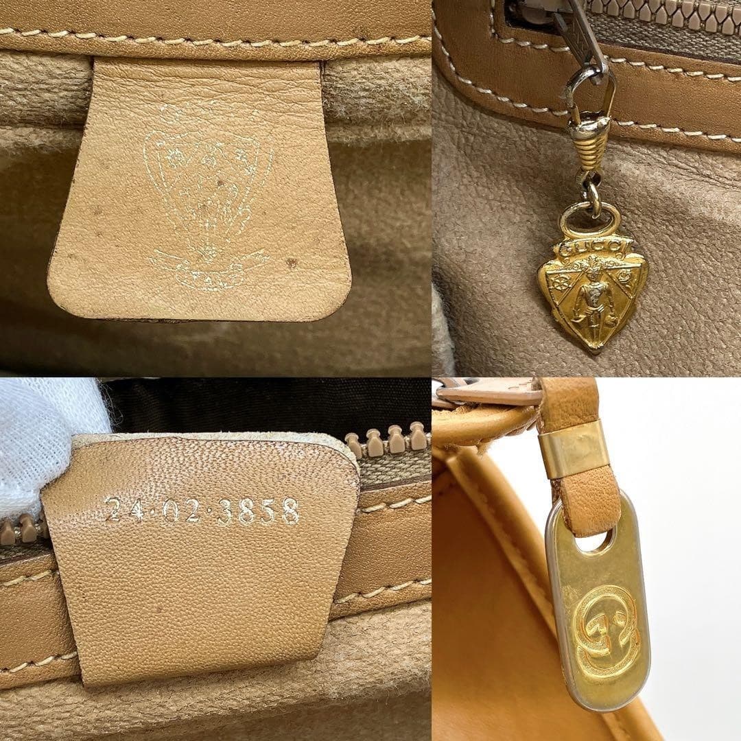 GUCCI 24.02.3858 Old Gucci Micro GG Sherry Line Tote Bag PVC Brown Made in Italy thumbnail 18