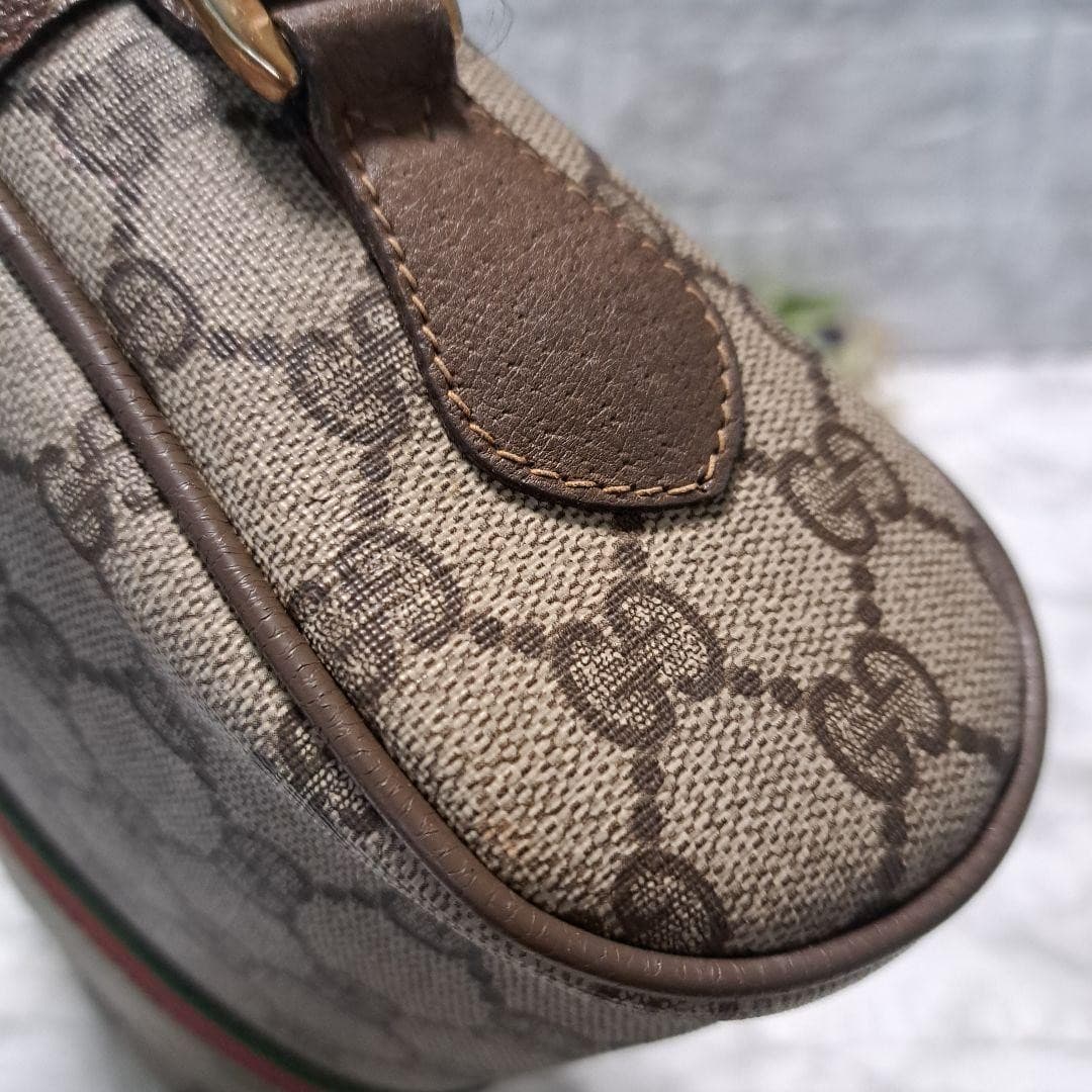 GUCCI 56·02·004 Sherry Line GG Supreme Shoulder Bag Vintage Italy thumbnail 12