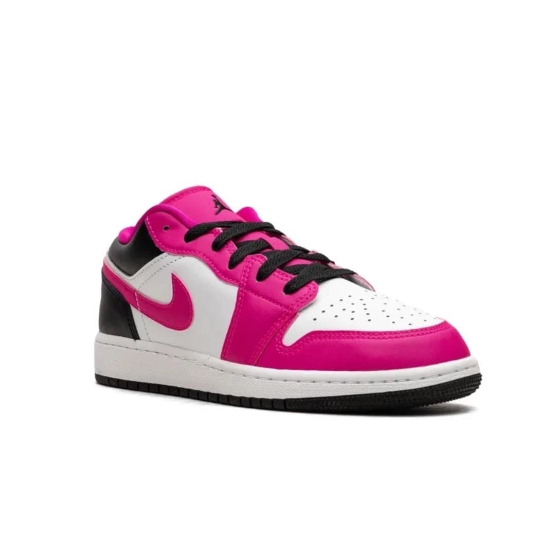 Nike Air Jordan 1 Low Pink White Black Kids Youth Size 5.5Y DZ5365 601, GUC