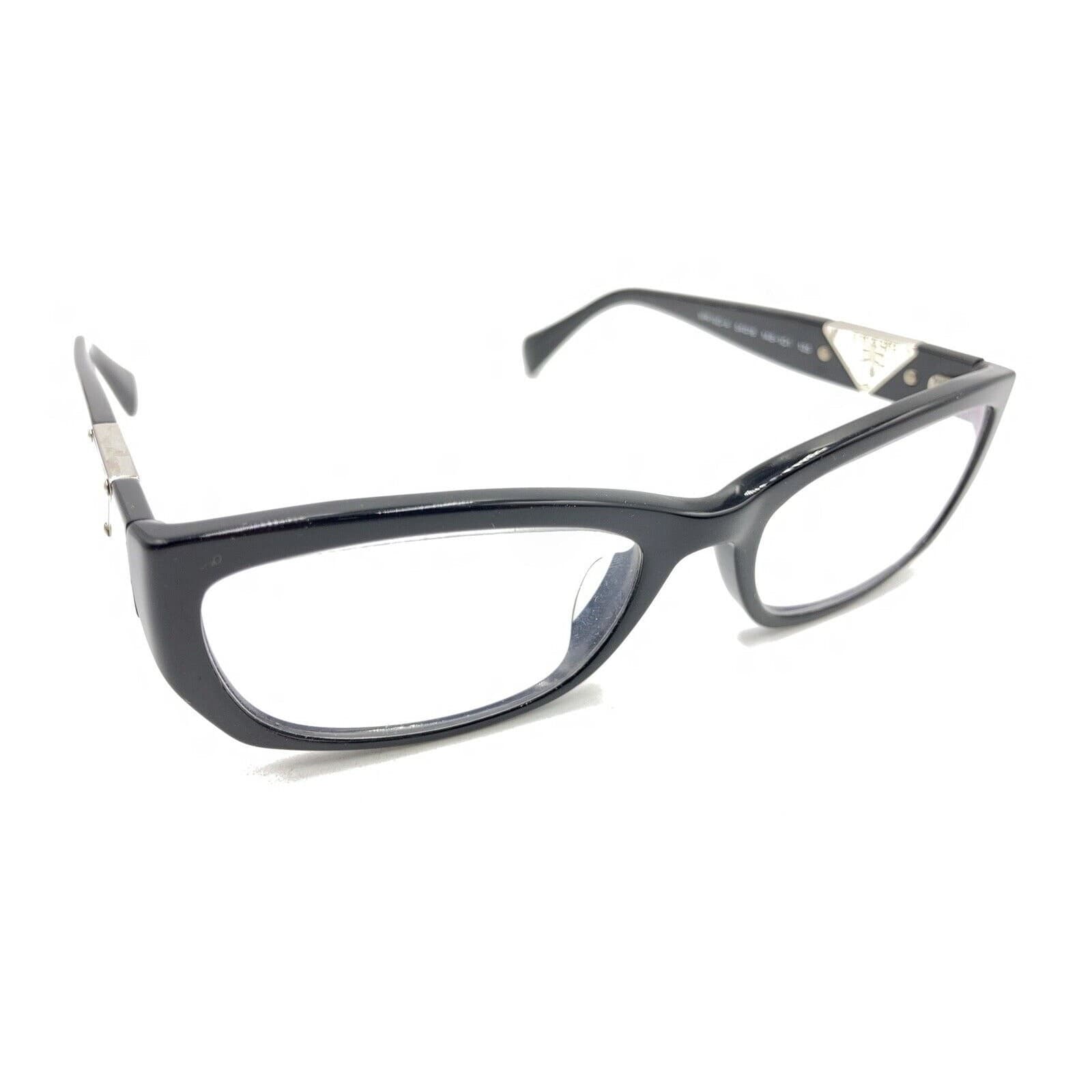 Prada VPR 10O-A 1AB-1O1 Black Rectangle Eyeglasses Frames 54-18 135 Italy