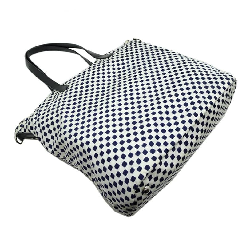 Prada 2Way Tote Nylon White Black Shoulder Bag Vintage Authentic thumbnail 3